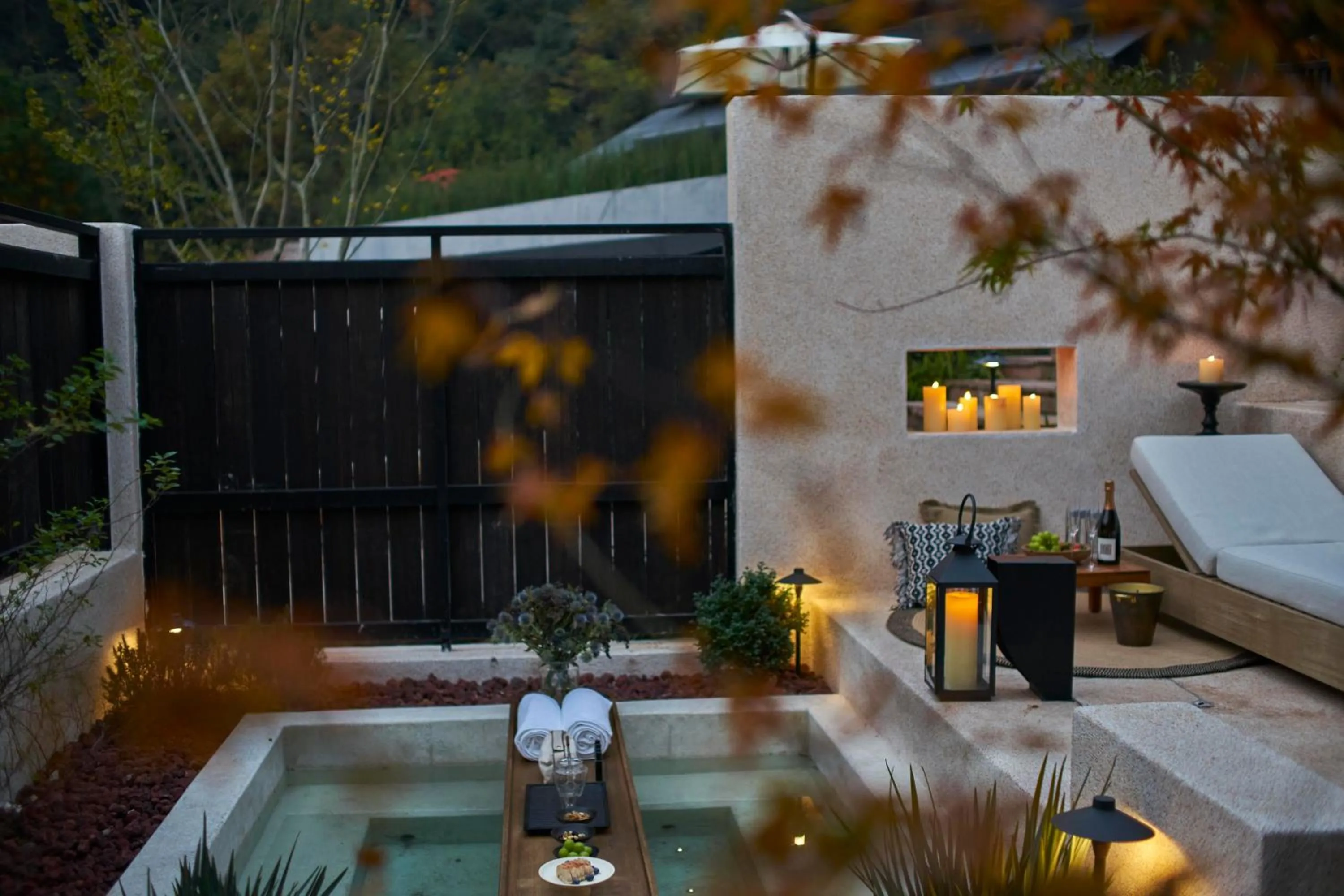 Open Air Bath in Anji ke gamer wild luxury Resort villa