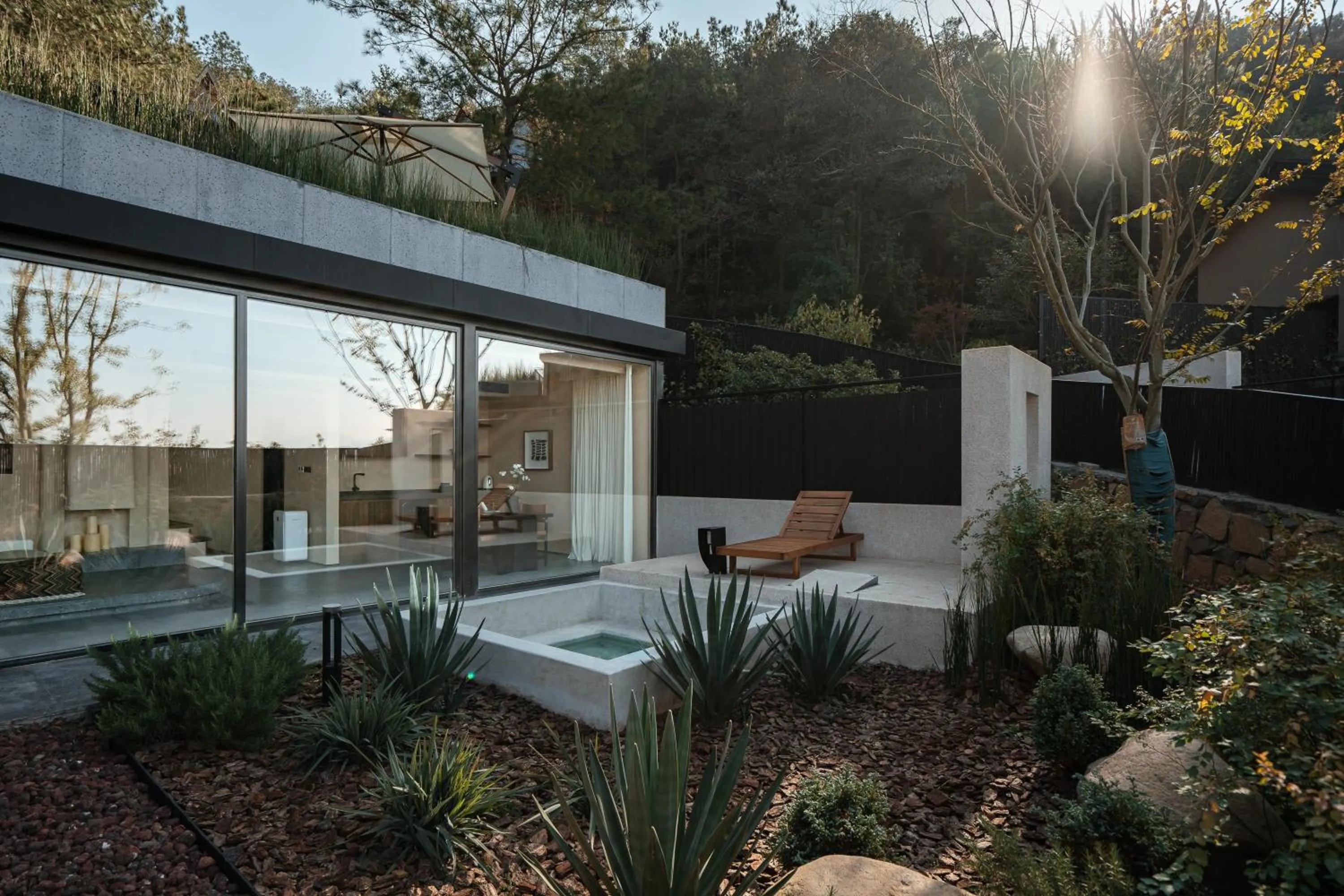 Open Air Bath in Anji ke gamer wild luxury Resort villa