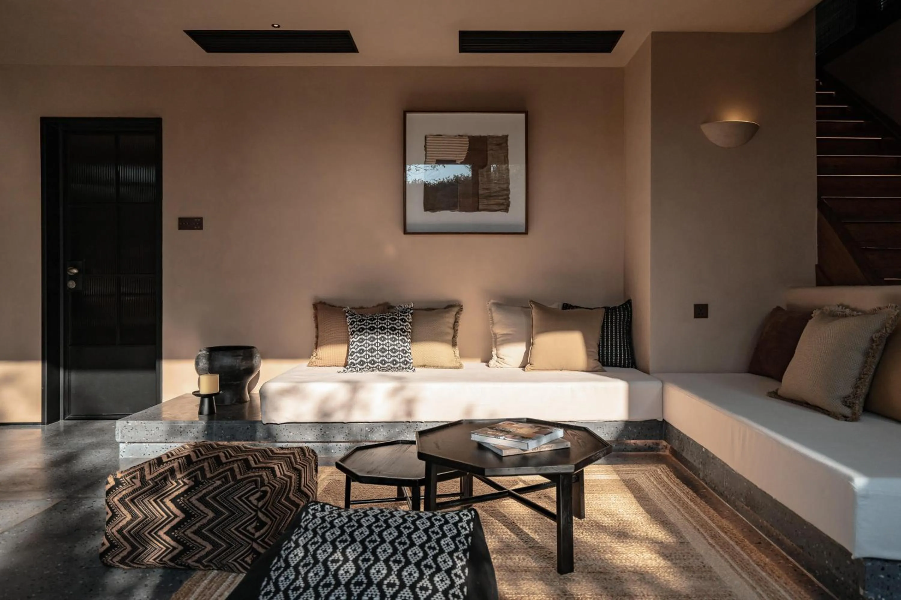 Living room, Bed in Anji ke gamer wild luxury Resort villa