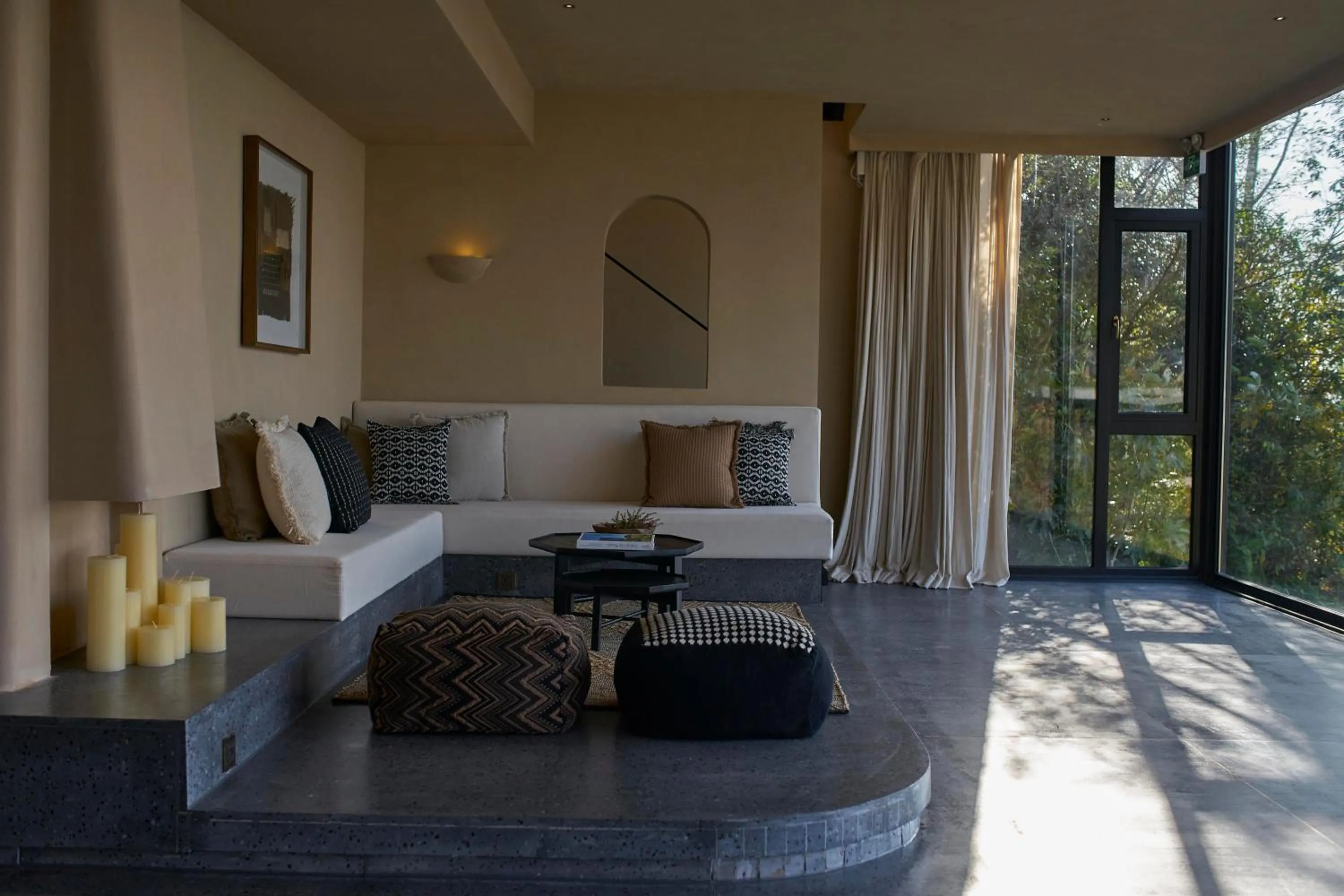 Living room in Anji ke gamer wild luxury Resort villa