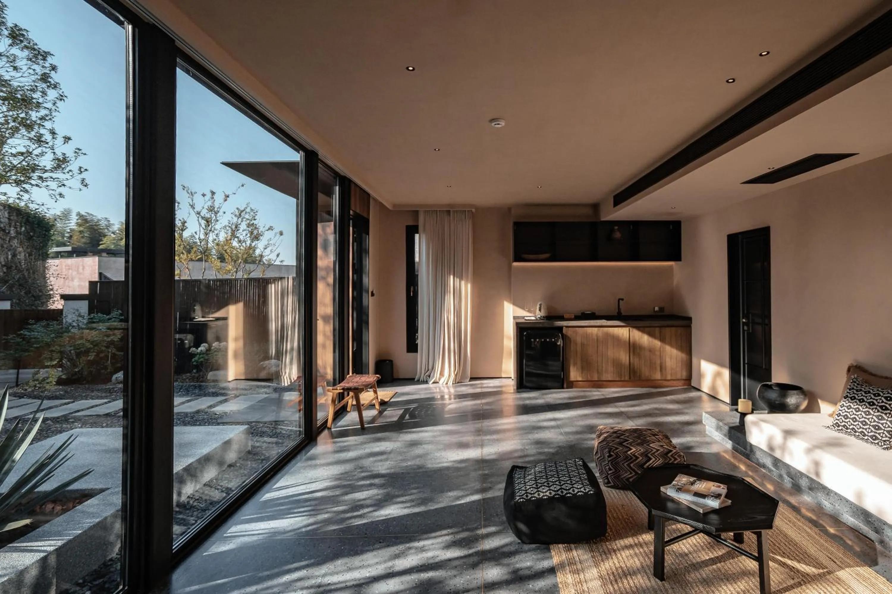 Living room in Anji ke gamer wild luxury Resort villa