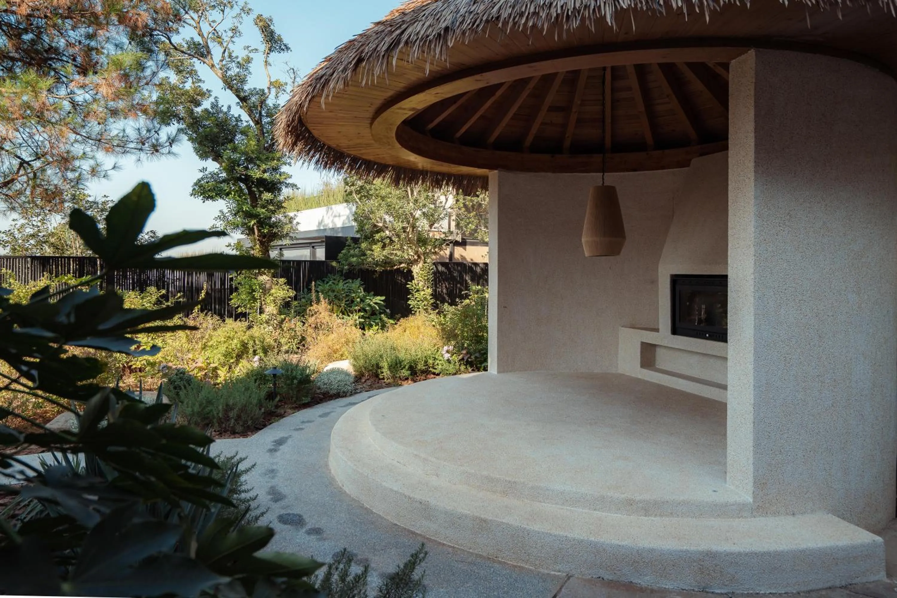 Inner courtyard view in Anji ke gamer wild luxury Resort villa