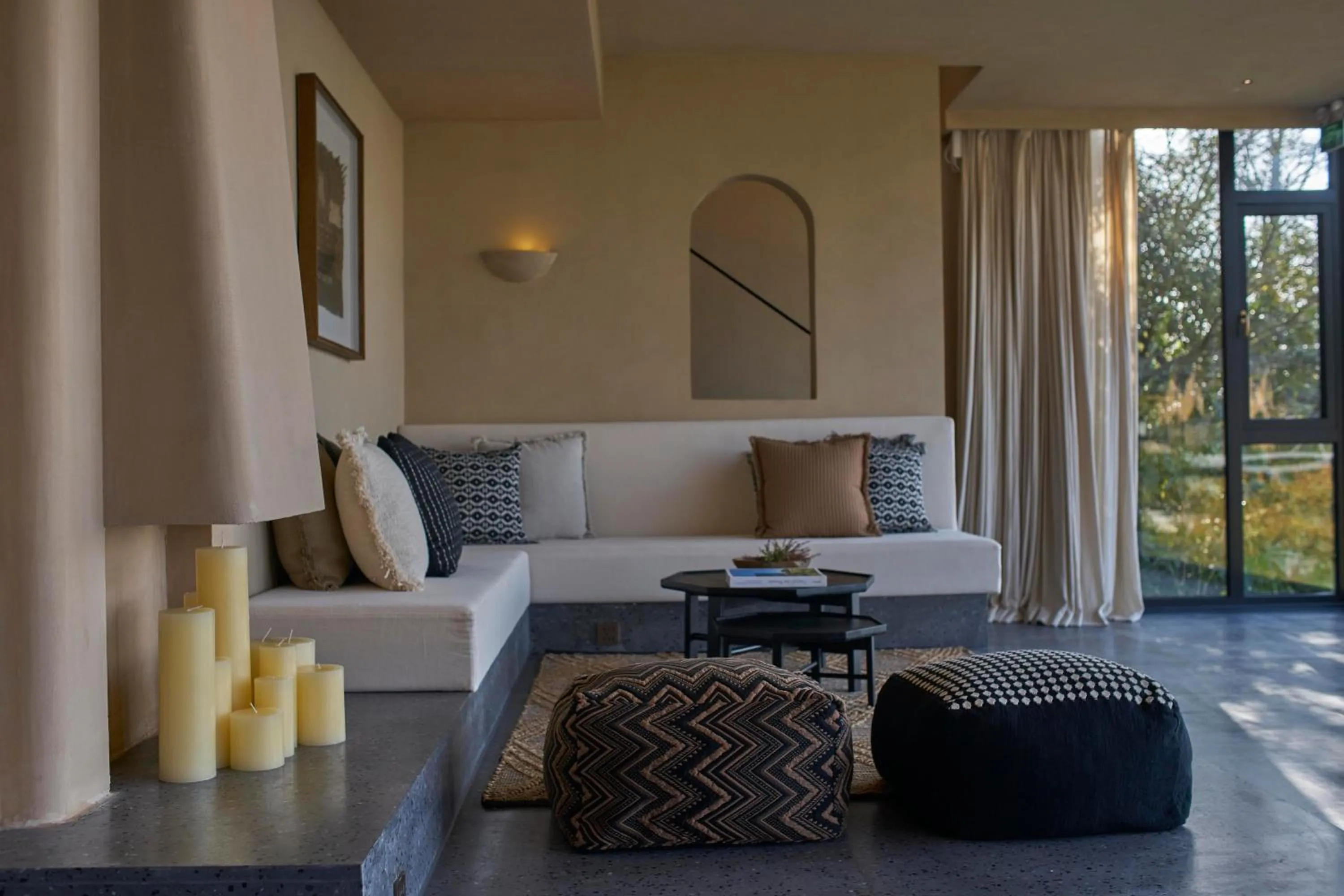 Living room in Anji ke gamer wild luxury Resort villa