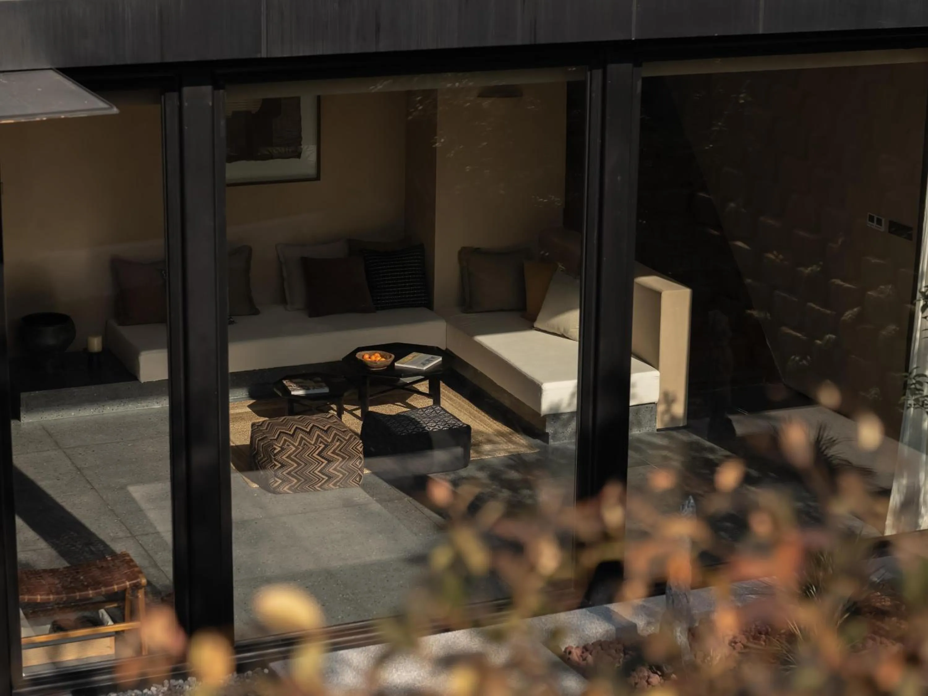 Living room in Anji ke gamer wild luxury Resort villa