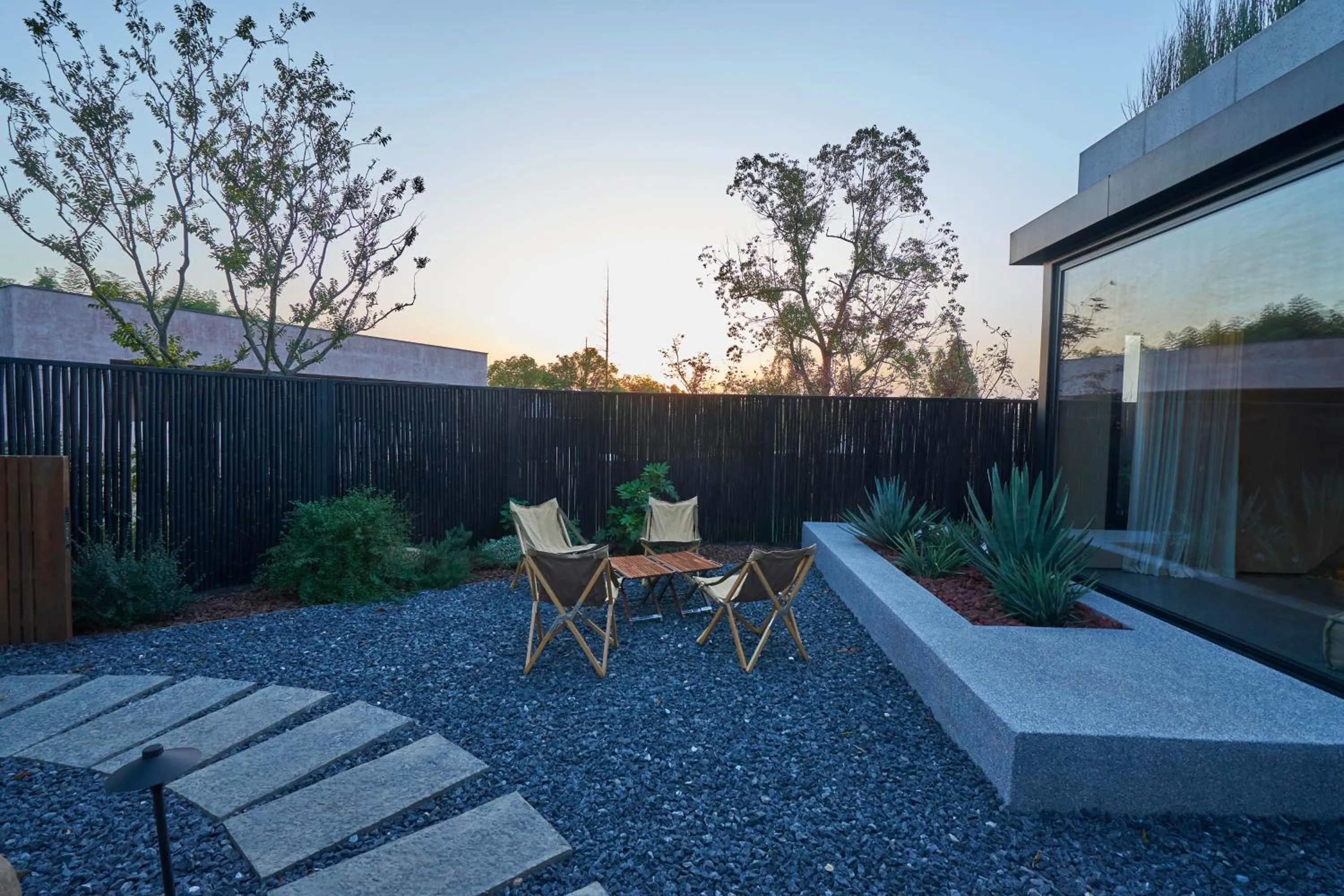 Inner courtyard view in Anji ke gamer wild luxury Resort villa