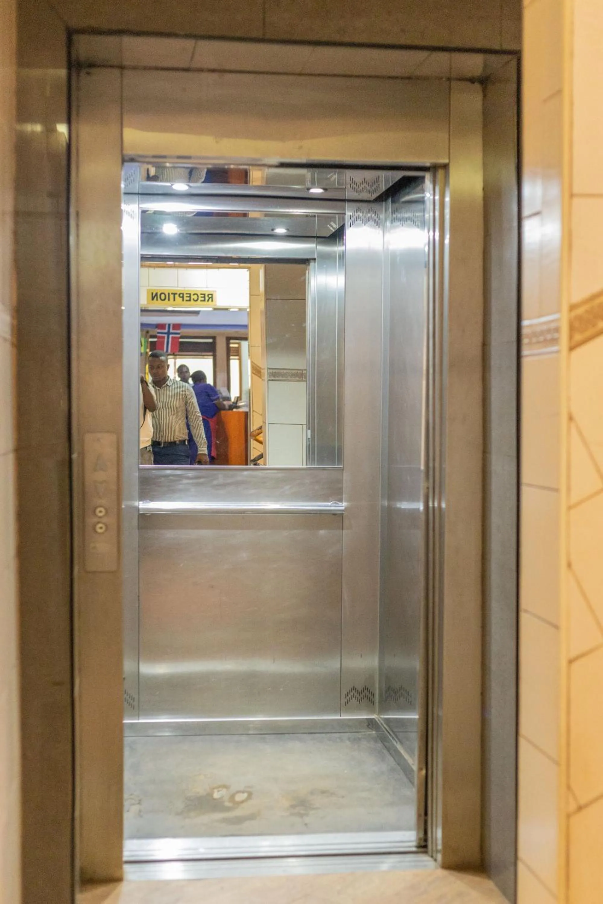 elevator in Holiday Express Hotel Kampala