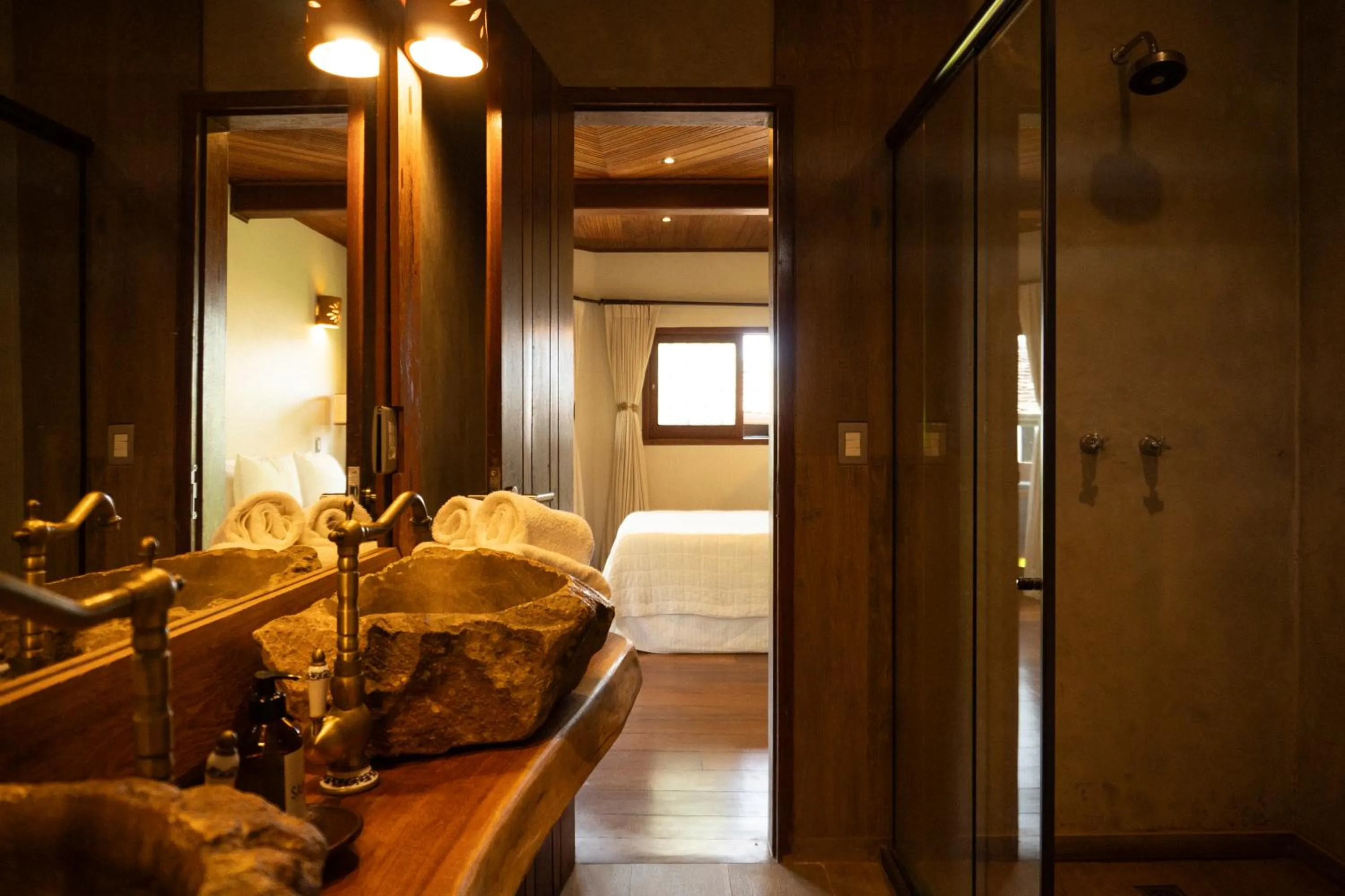 Bathroom, Bed in Chocolate Hotel