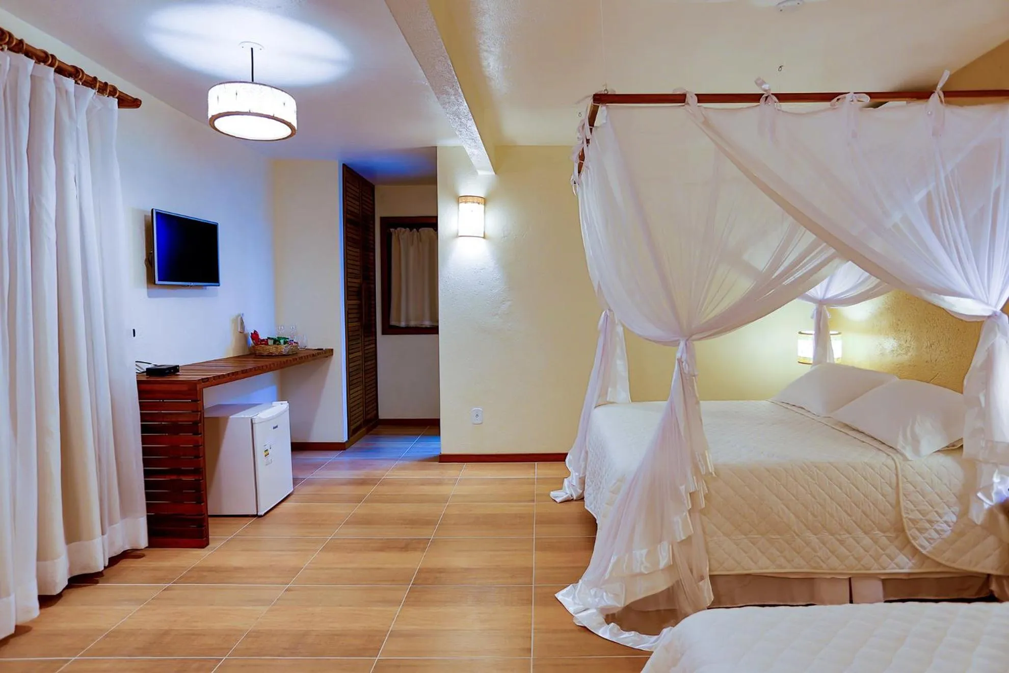 Bed in Paraíso Ecológico Pousada & SPA