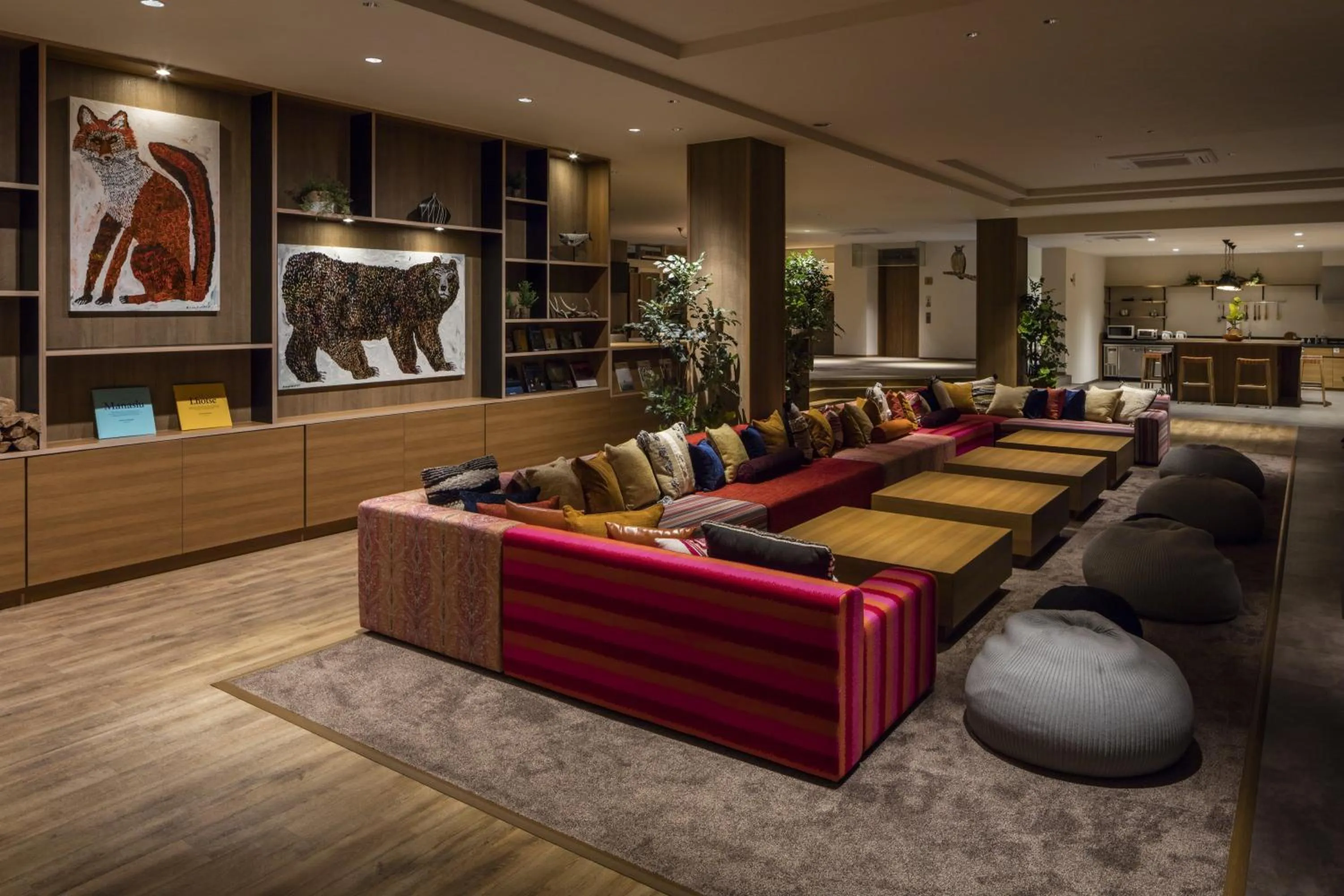 Lobby or reception in Shiretoko Yuhi No Ataruie Onsen Hostel