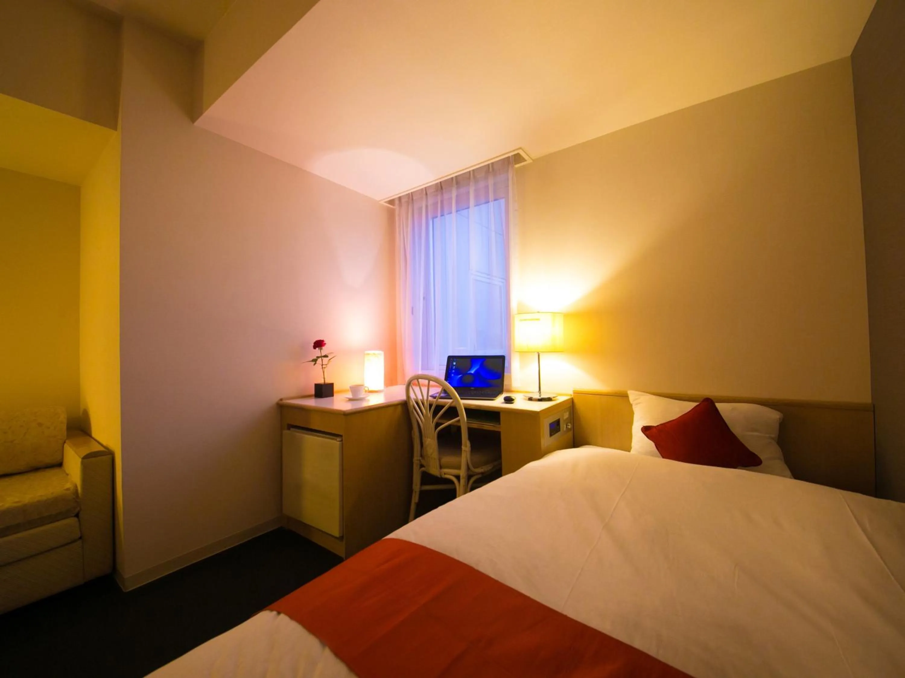 Bed in hotel miura kaen