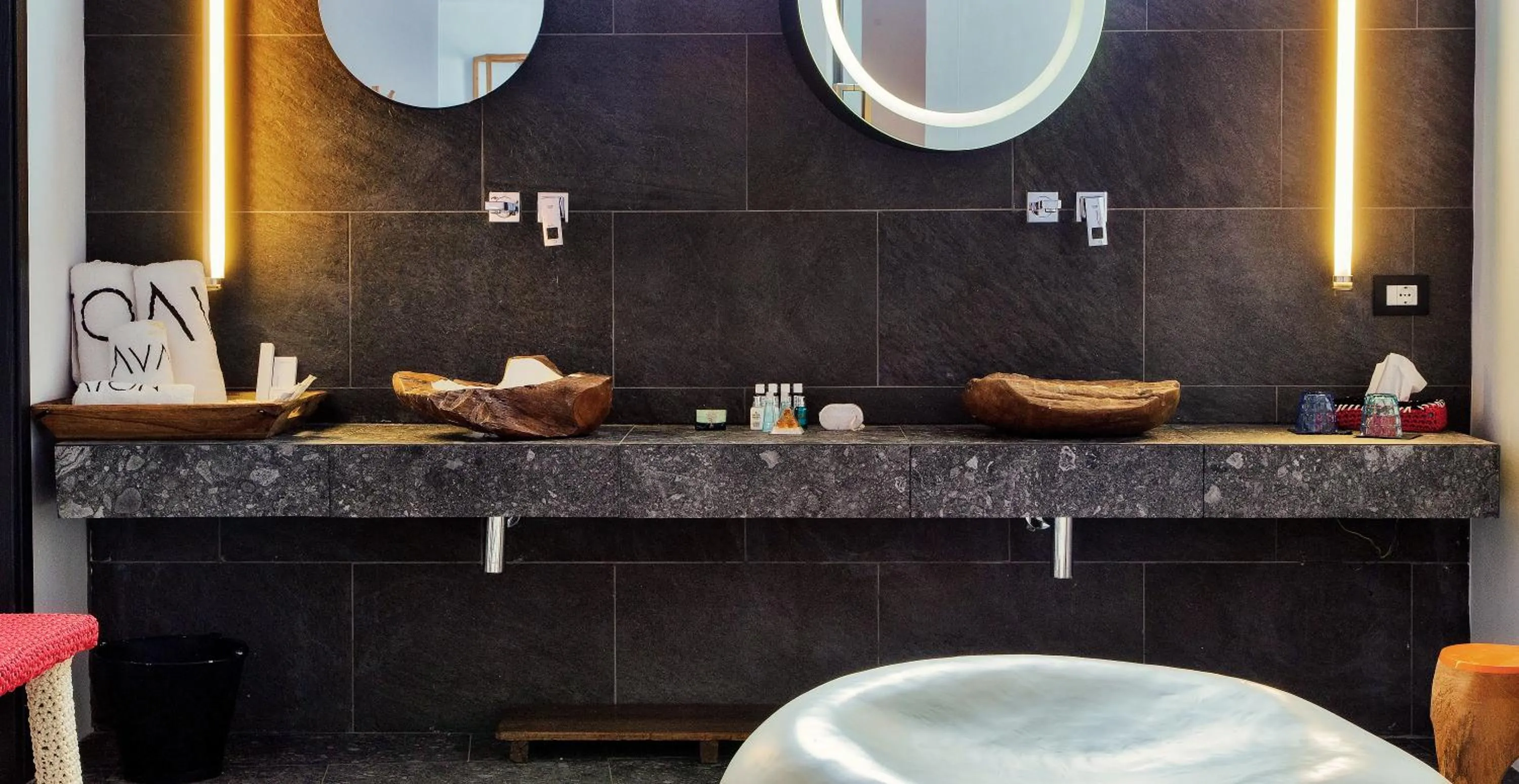 Bathroom in Myconian Avaton, a Member of Design Hotels