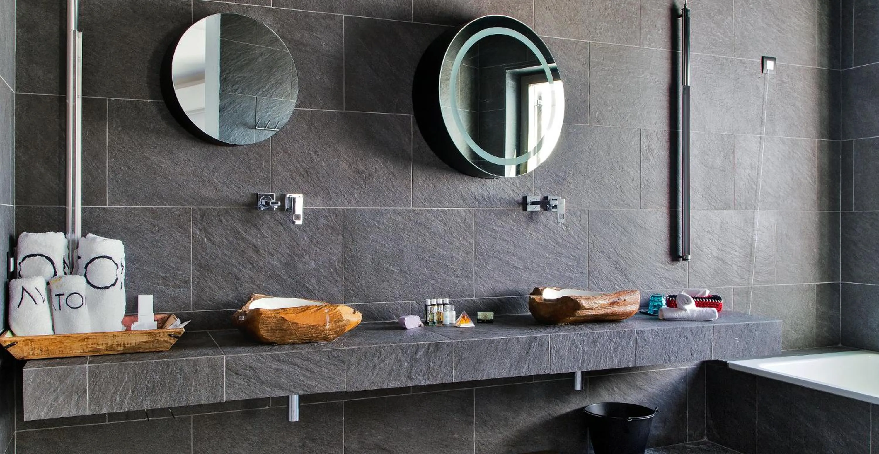 Bathroom in Myconian Avaton, a Member of Design Hotels