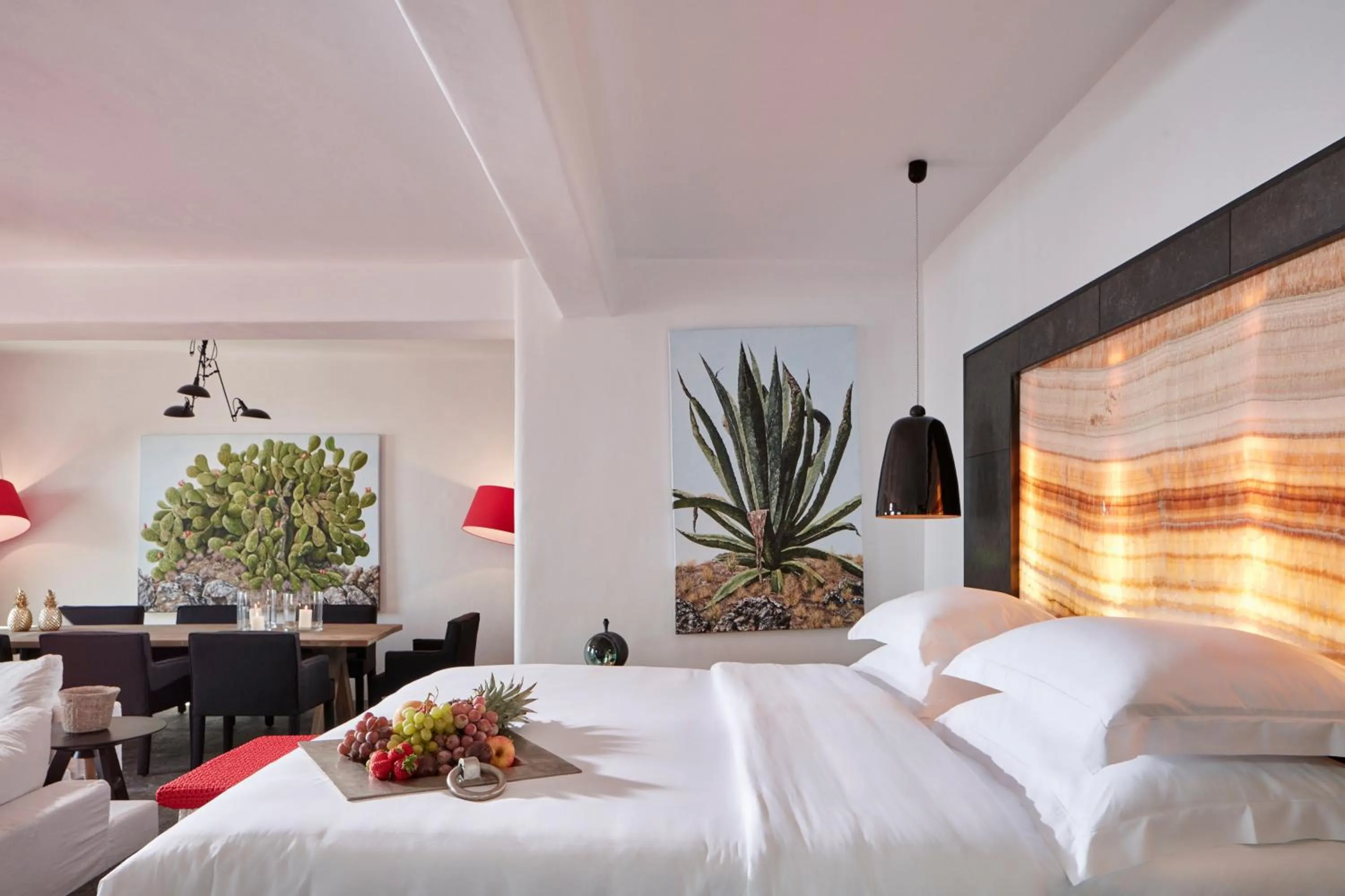 Bed in Myconian Avaton, a Member of Design Hotels