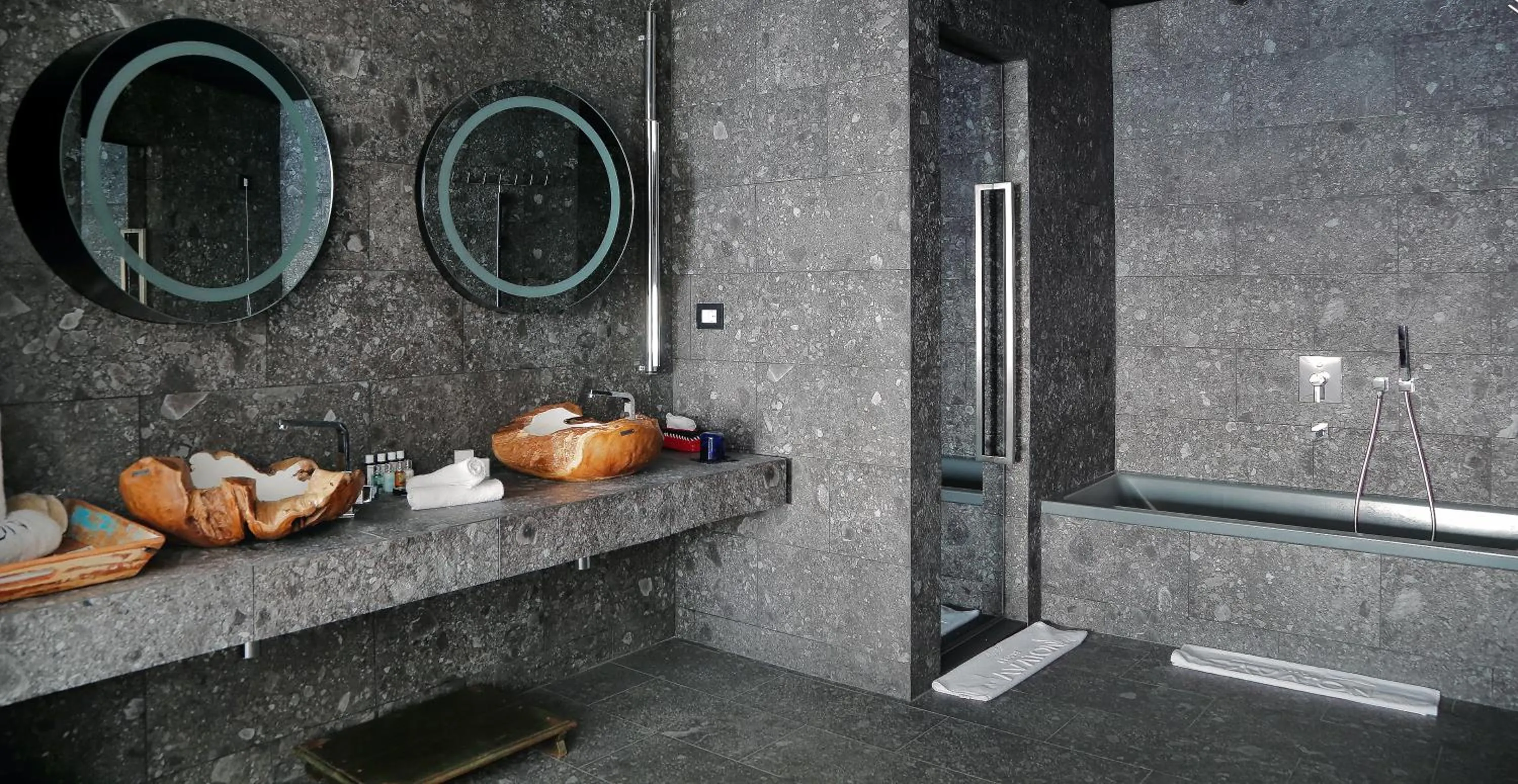 Bathroom in Myconian Avaton, a Member of Design Hotels