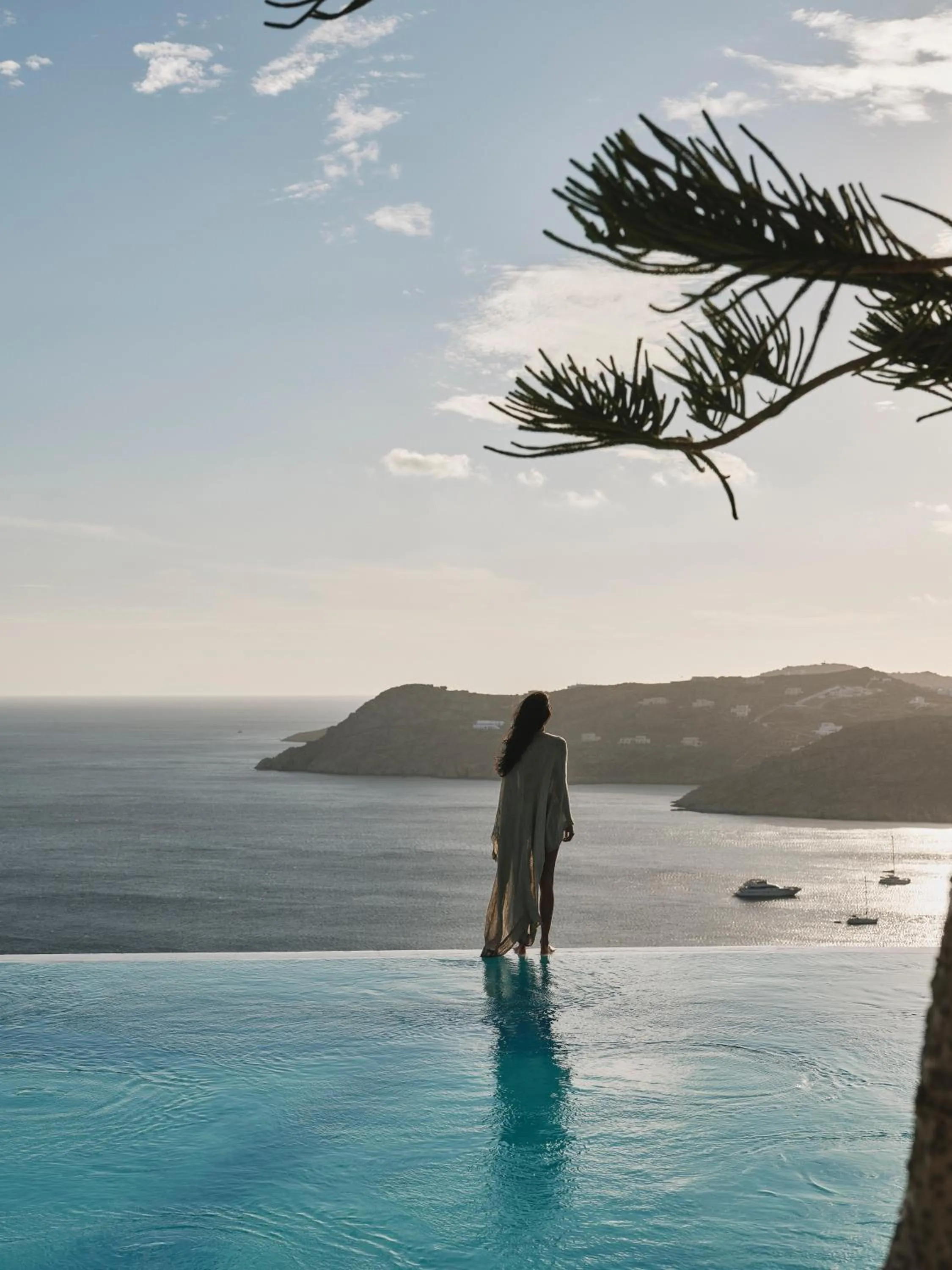 Pool view in Myconian Utopia Relais & Chateaux