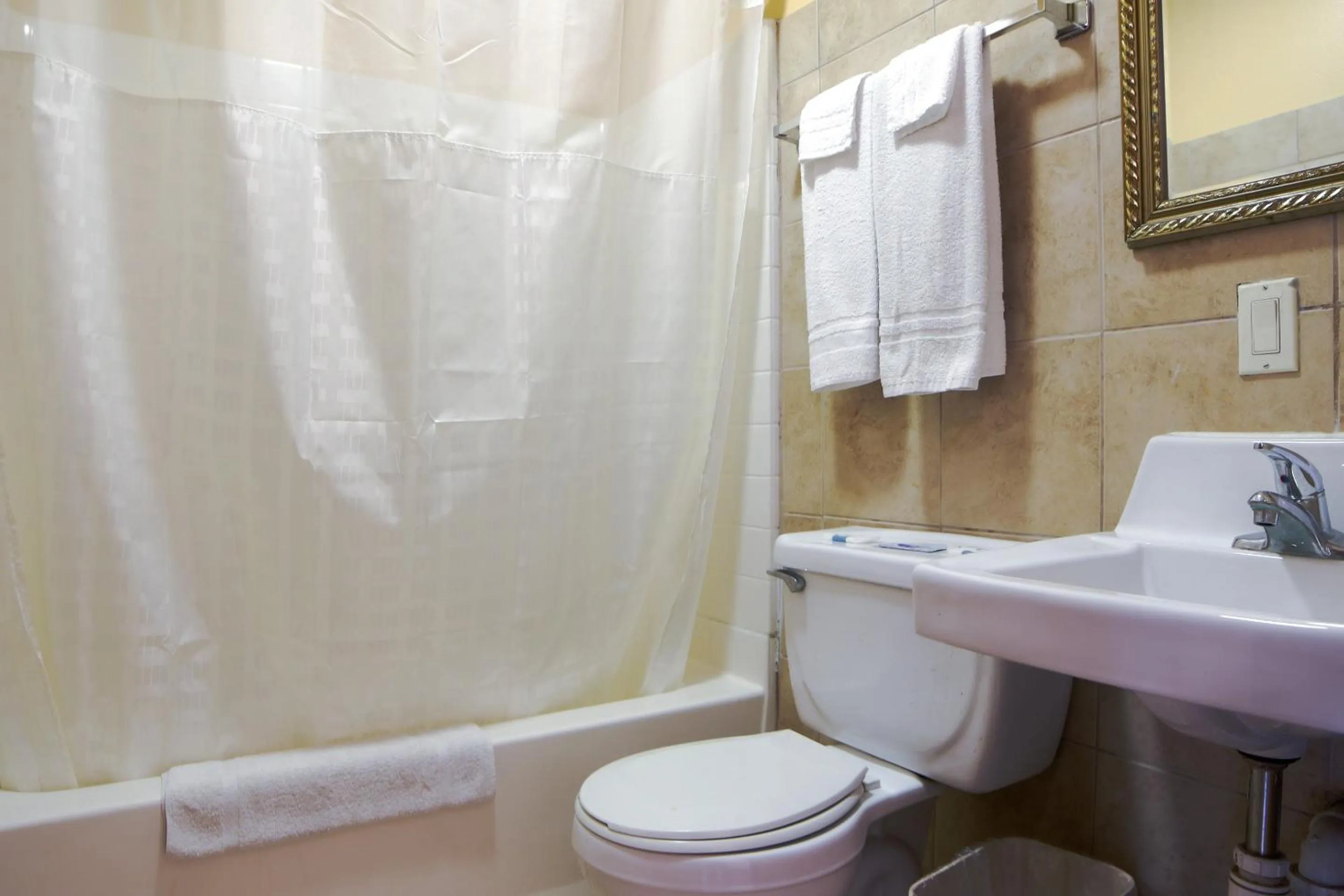 Bathroom in Economy Inn By OYO Lockport near Houma