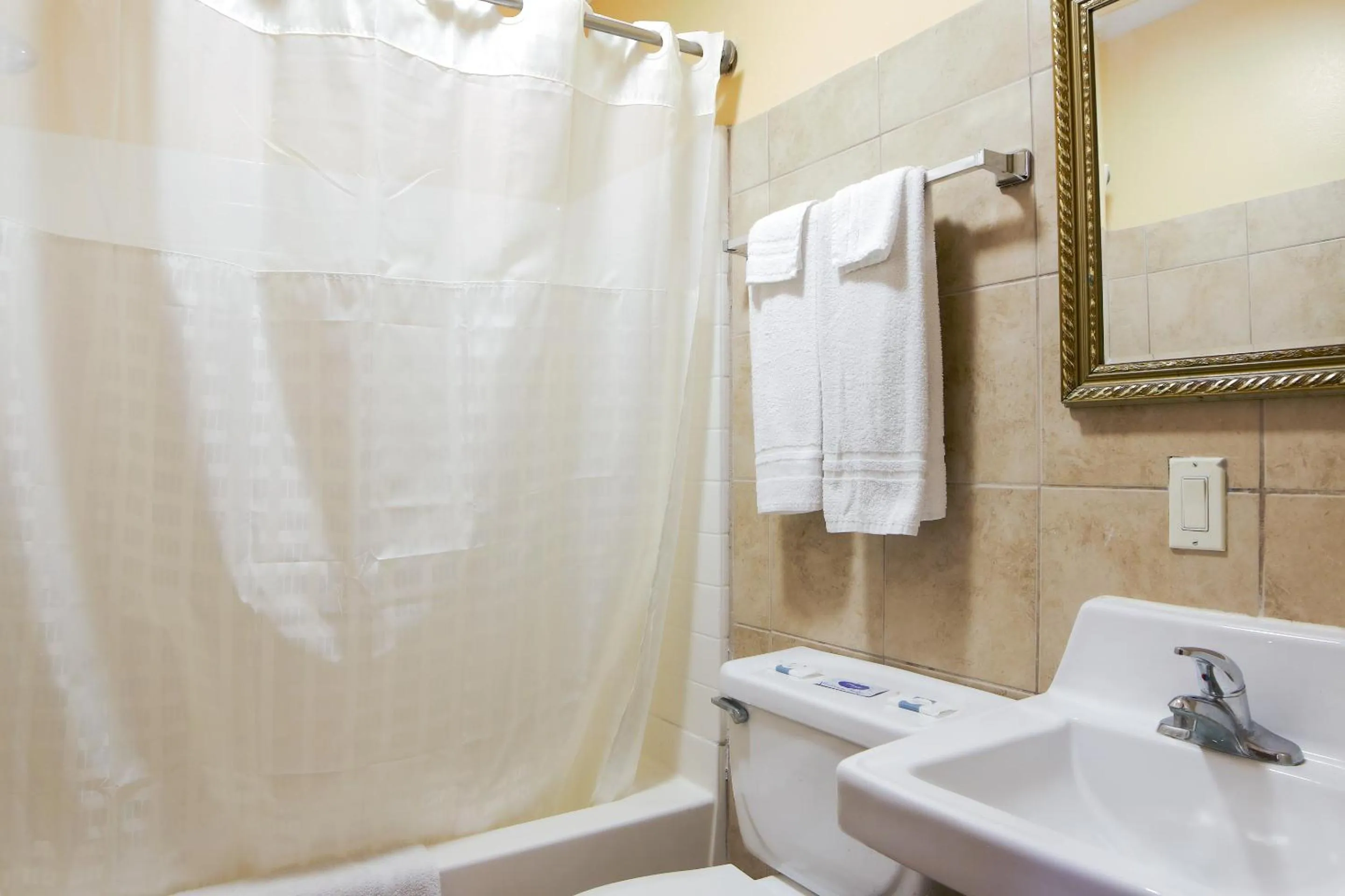 Bathroom in Economy Inn By OYO Lockport near Houma