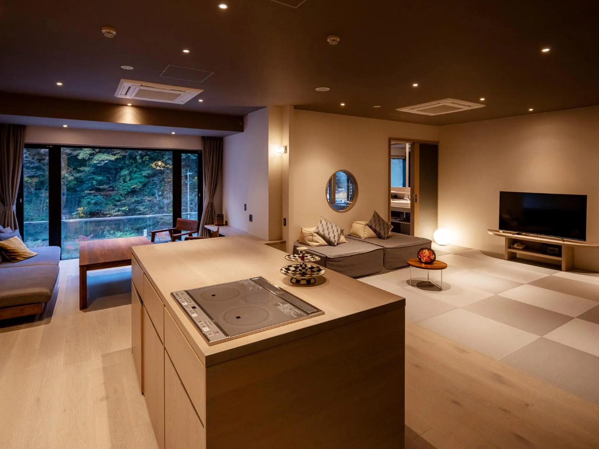 Living room, Bed in Hakkei