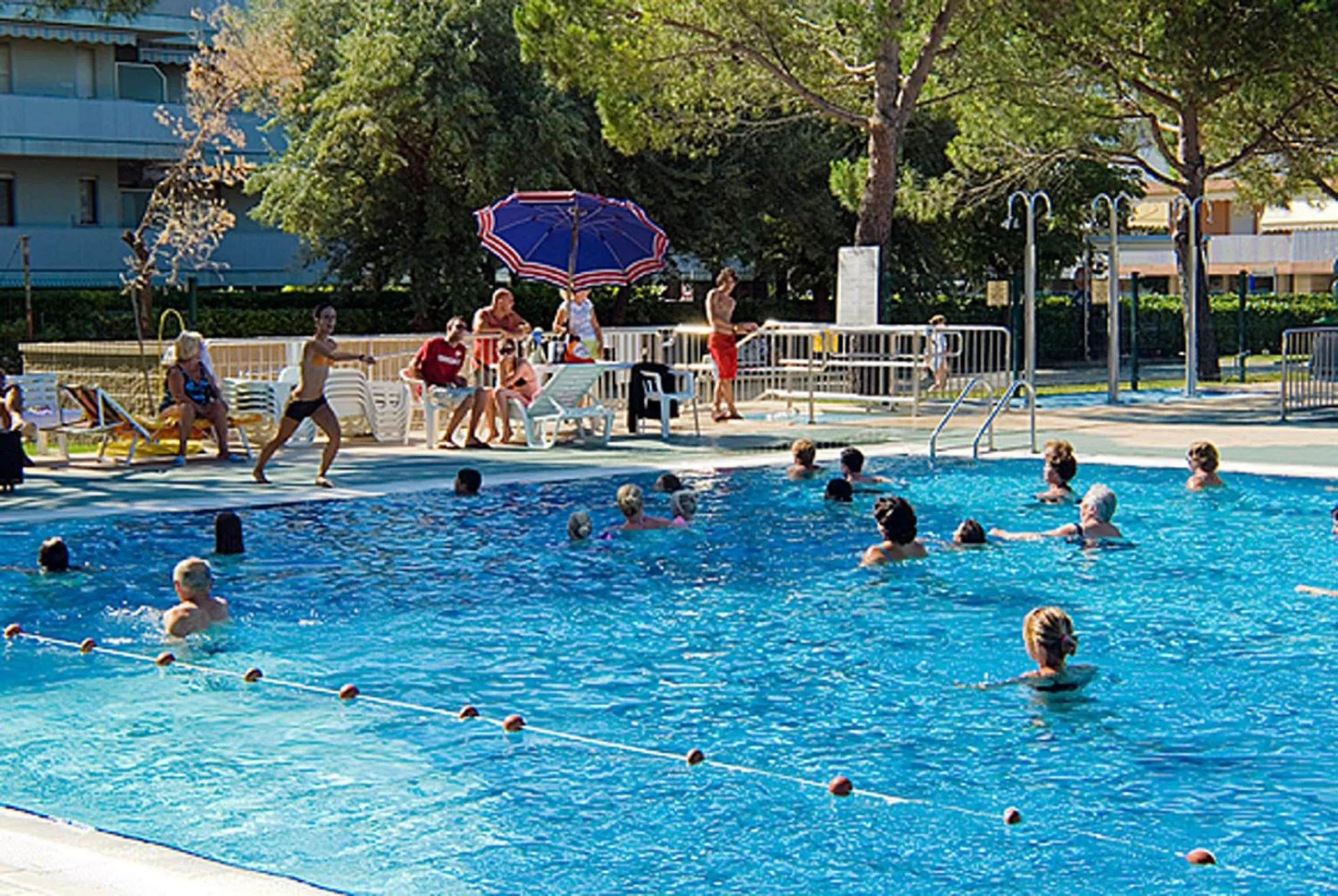 Pool view in Residence Valbella
