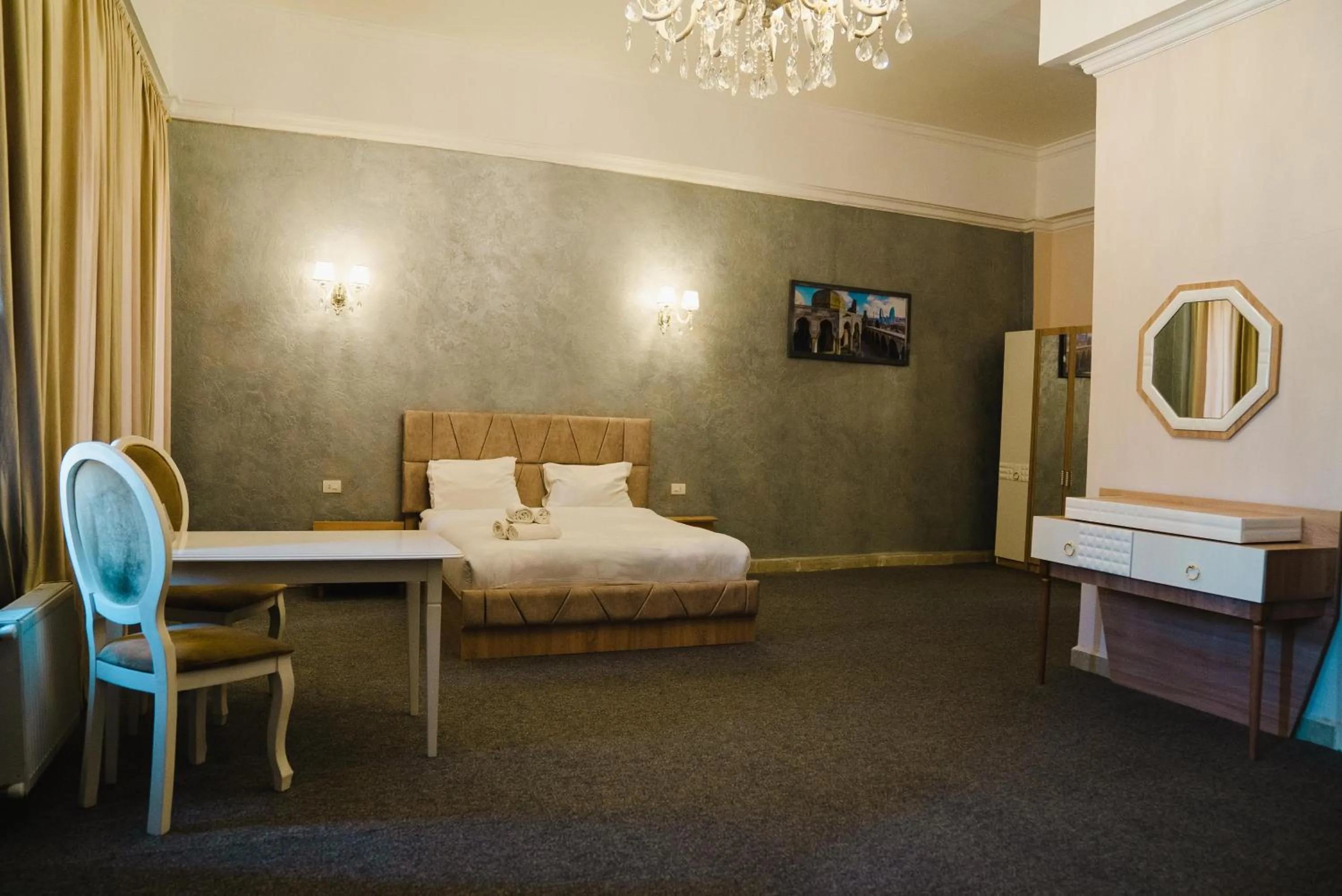 Bed in Olive Garden Baku Hotel