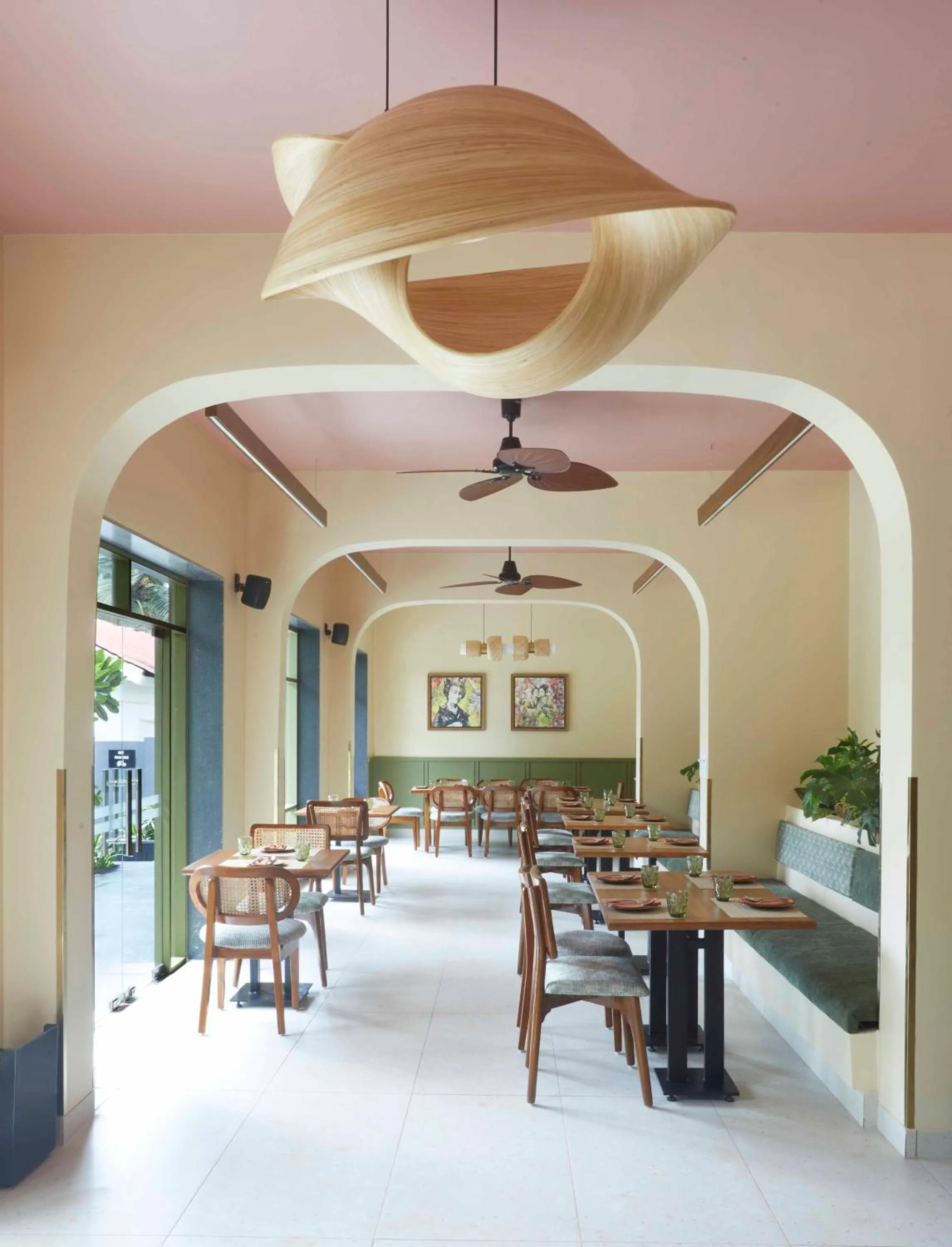 Dining area in Radha House Siolim A Boutique Hotel