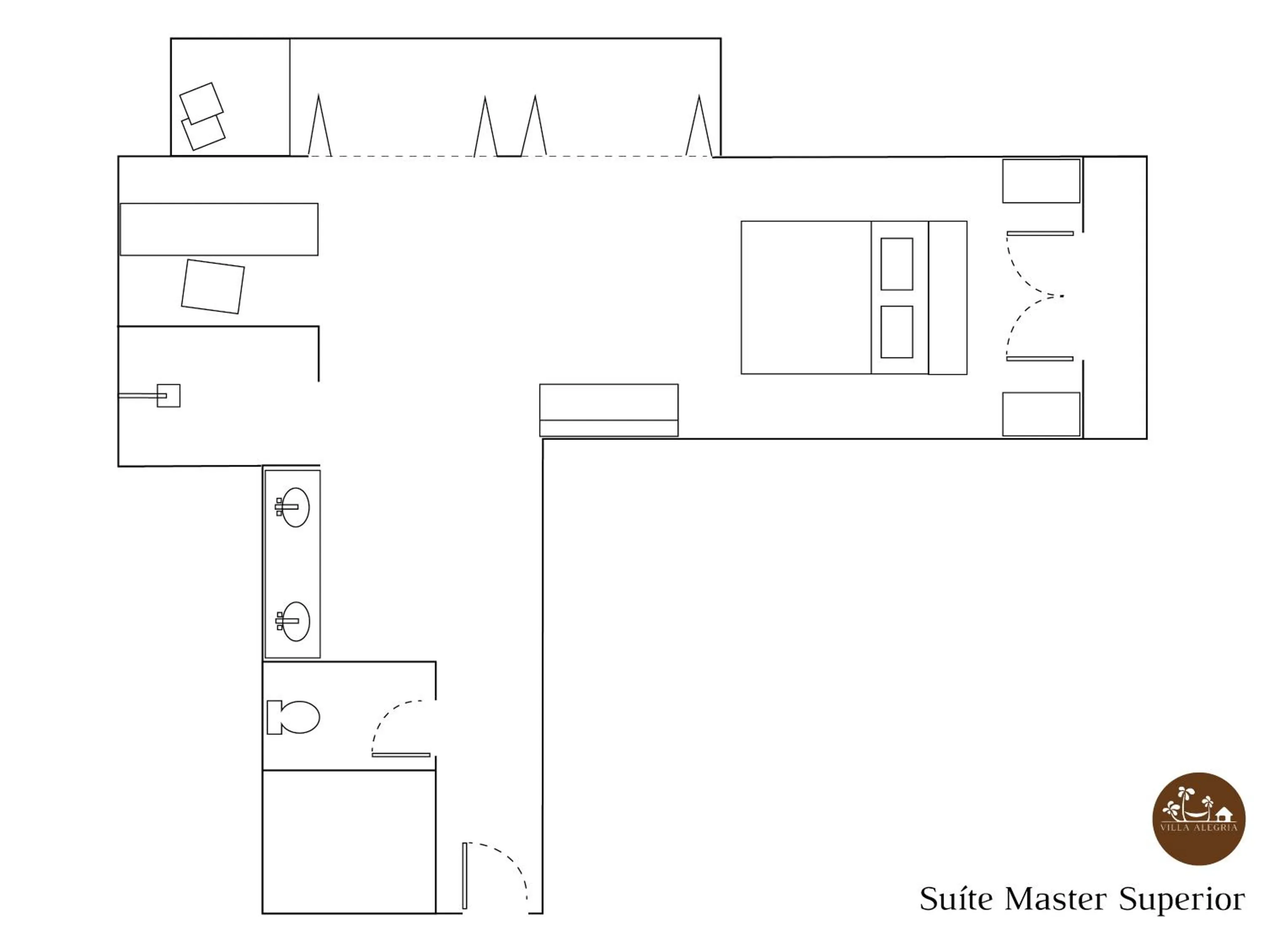 Floor plan in Villa Alegria - La Villa Group