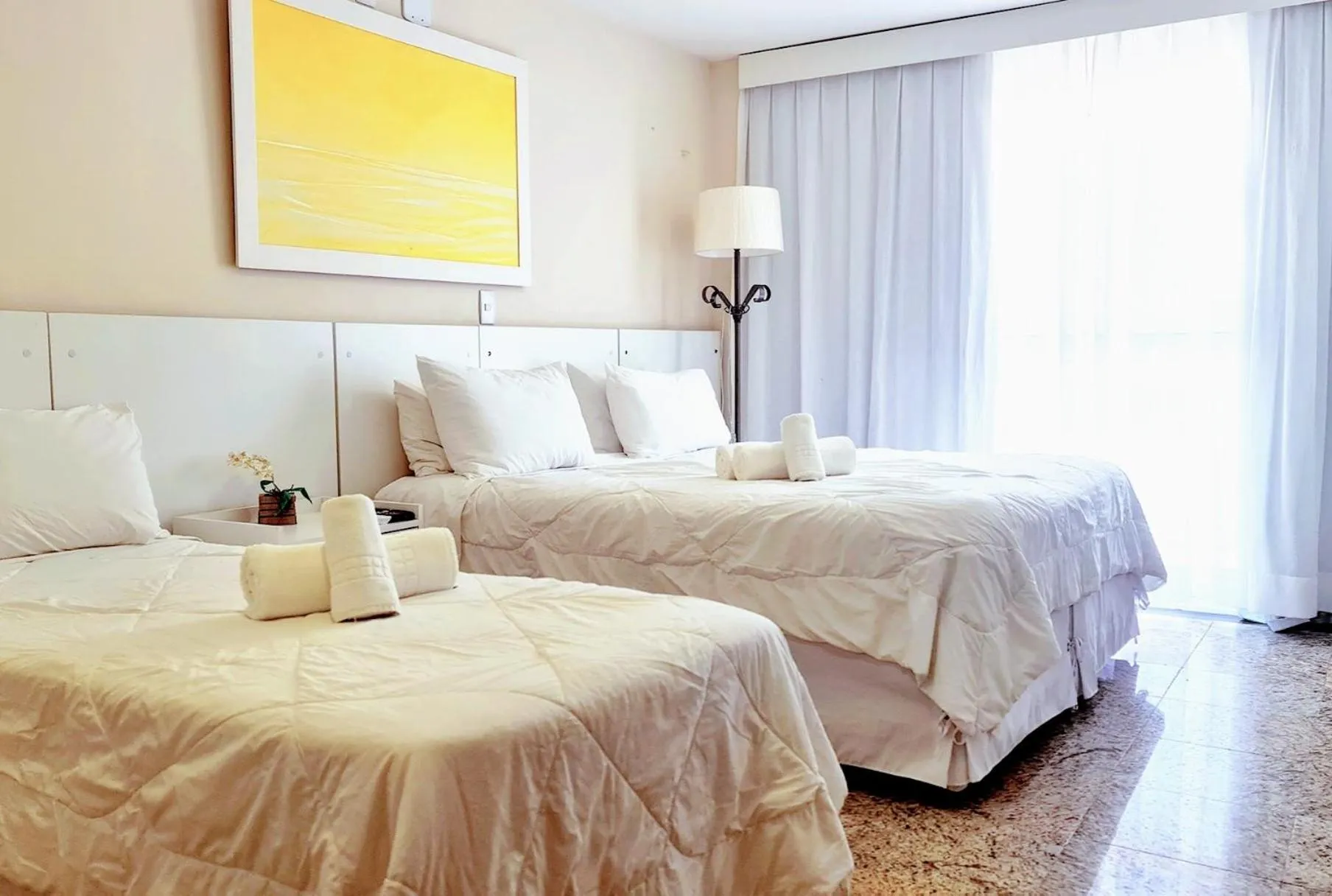 Bed in KS Beach Hotel