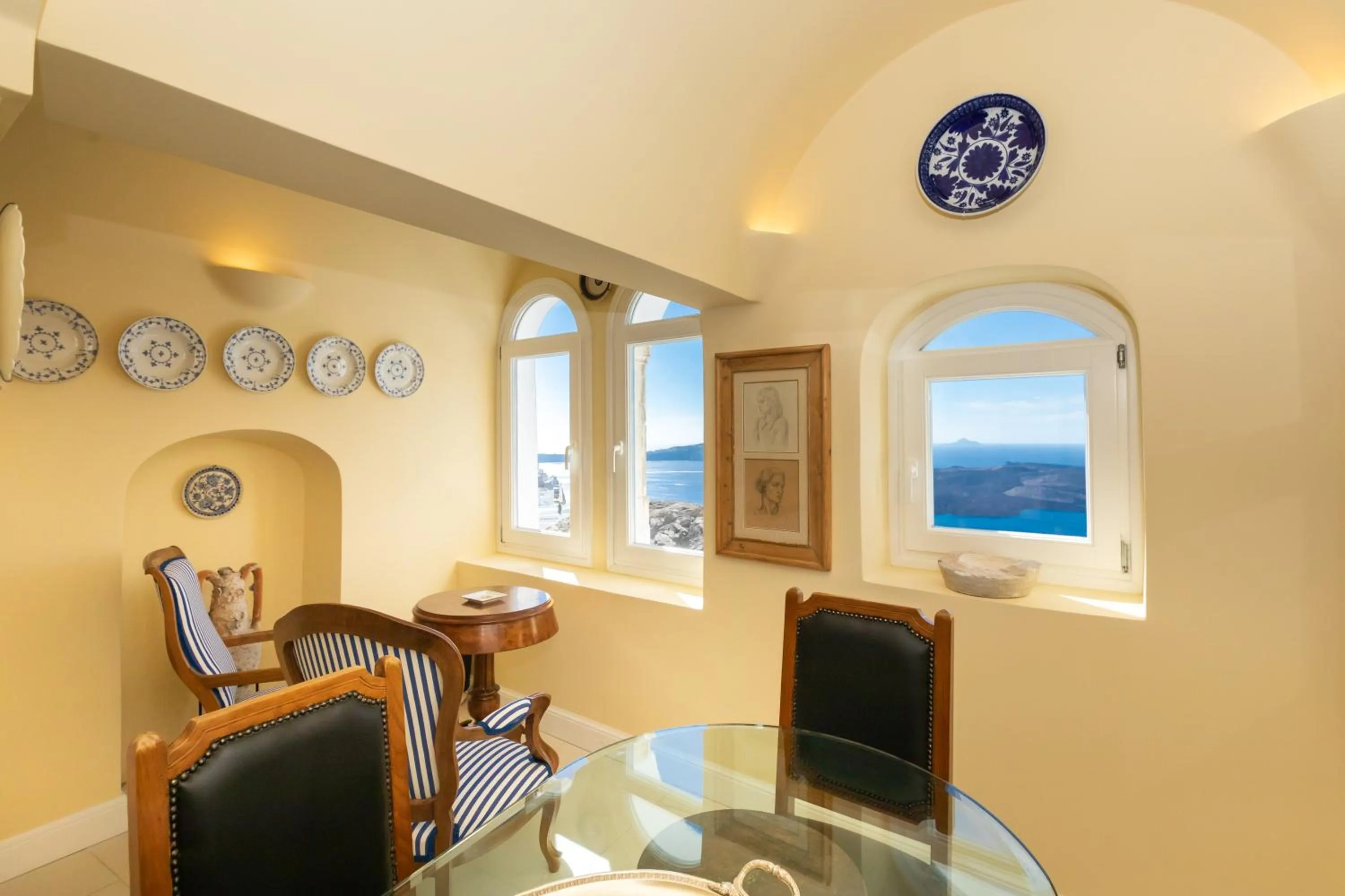 Dining area in The Tsitouras Collection