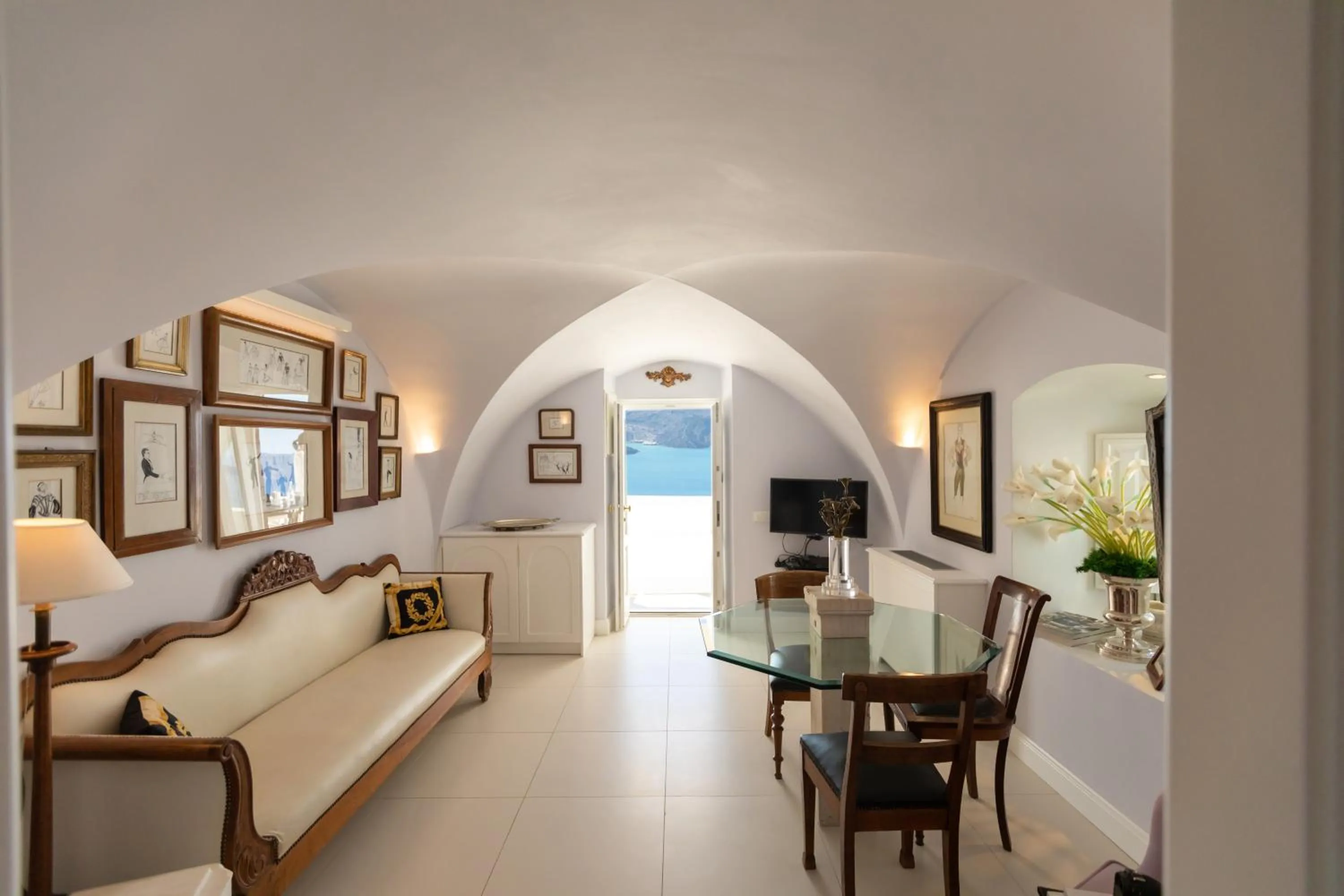 Seating area in The Tsitouras Collection