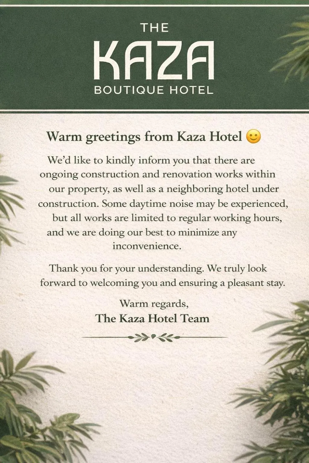 The KAZA Boutique Hotel