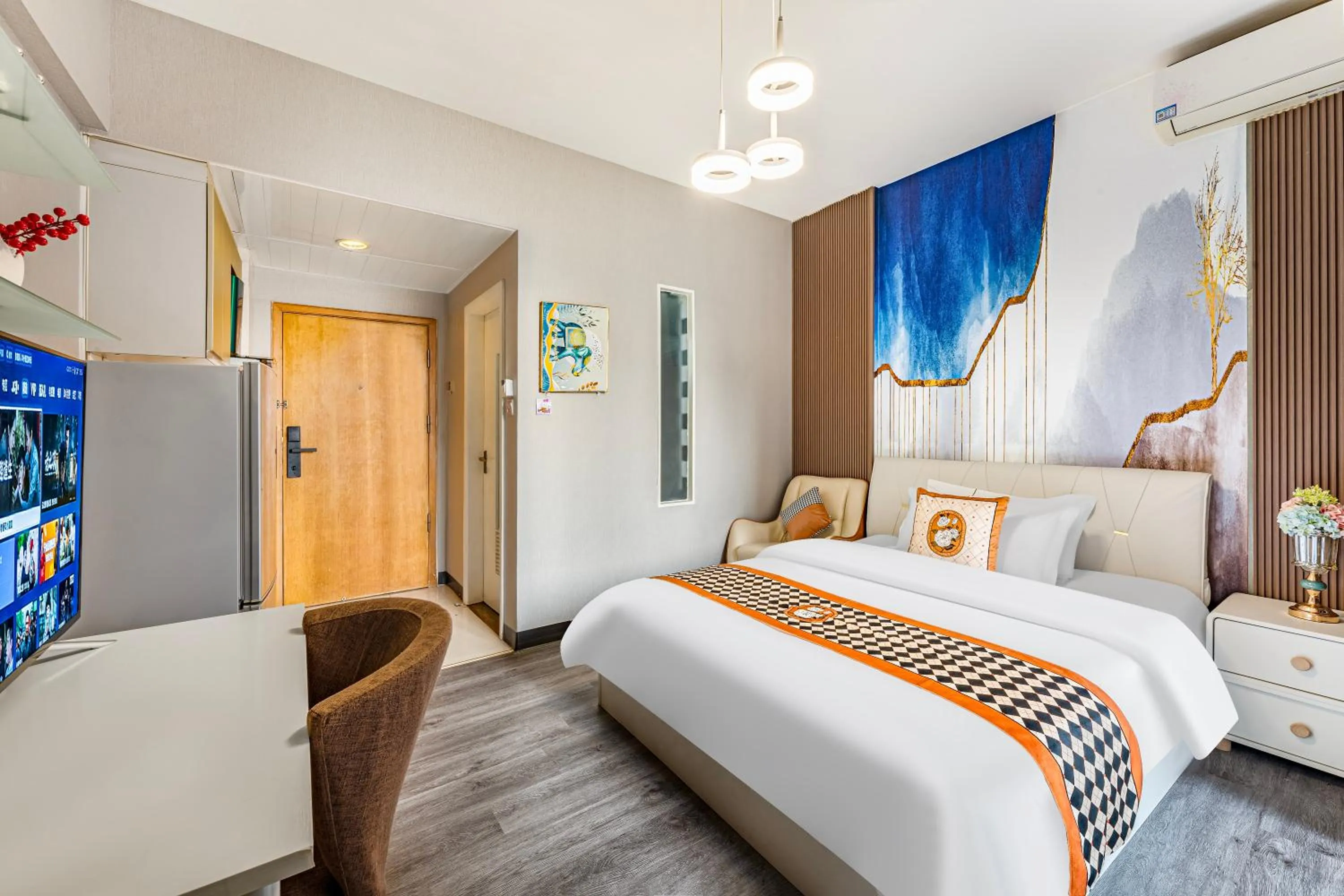 Photo of the whole room, Bed in Meiru Apartment Hotel Guangzhou Bolin Apartment