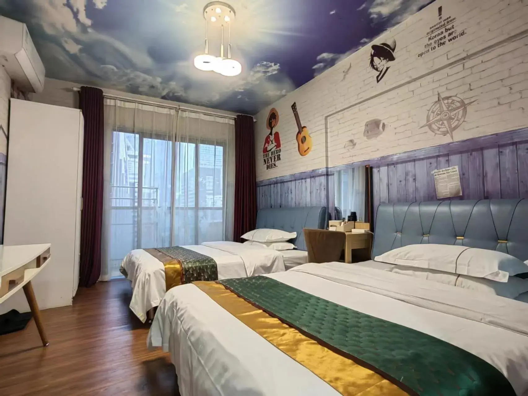 Double Room with Two Double Beds in Meiru Apartment Hotel Guangzhou Bolin Apartment Double Room with Two Double Beds in Meiru Apartment Hotel Guangzhou Bolin Apartment