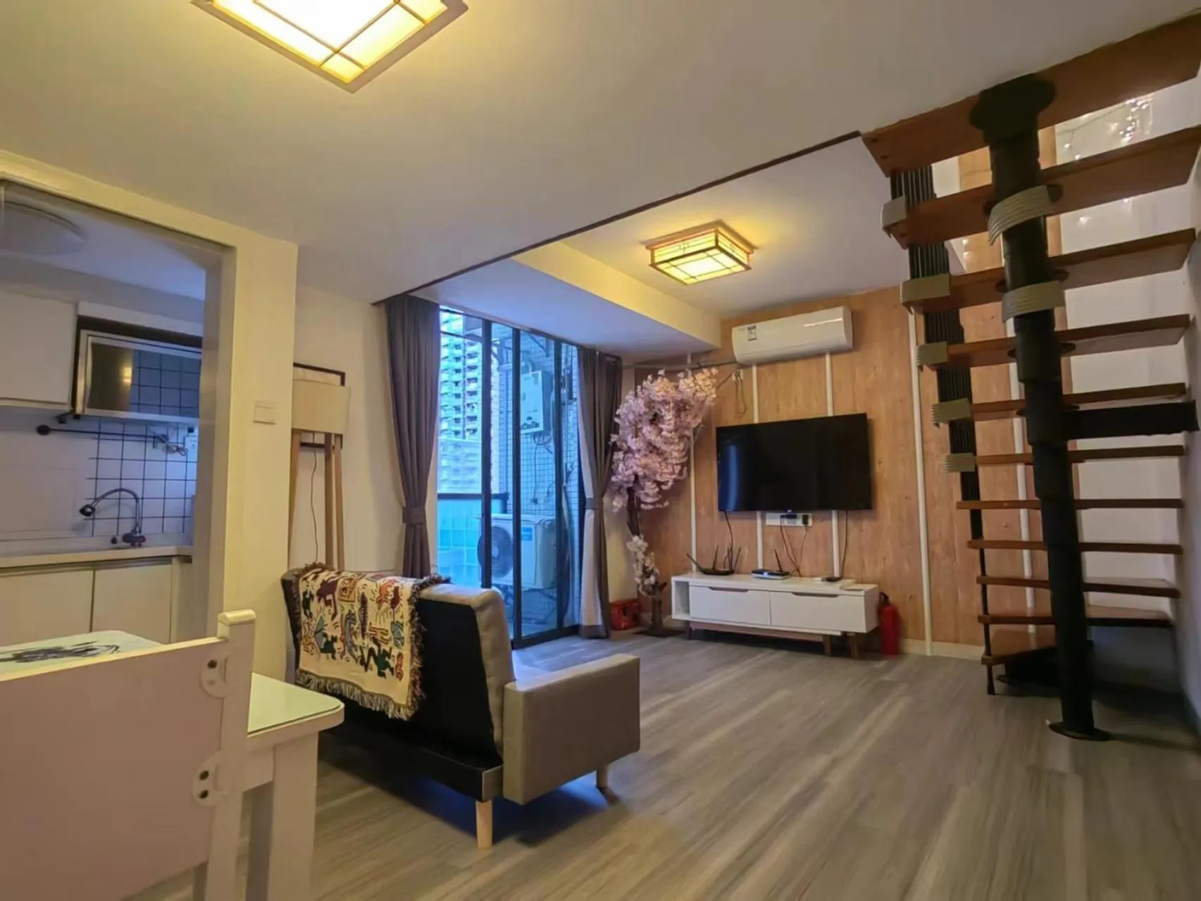 Communal lounge/ TV room in Meiru Apartment Hotel Guangzhou Bolin Apartment