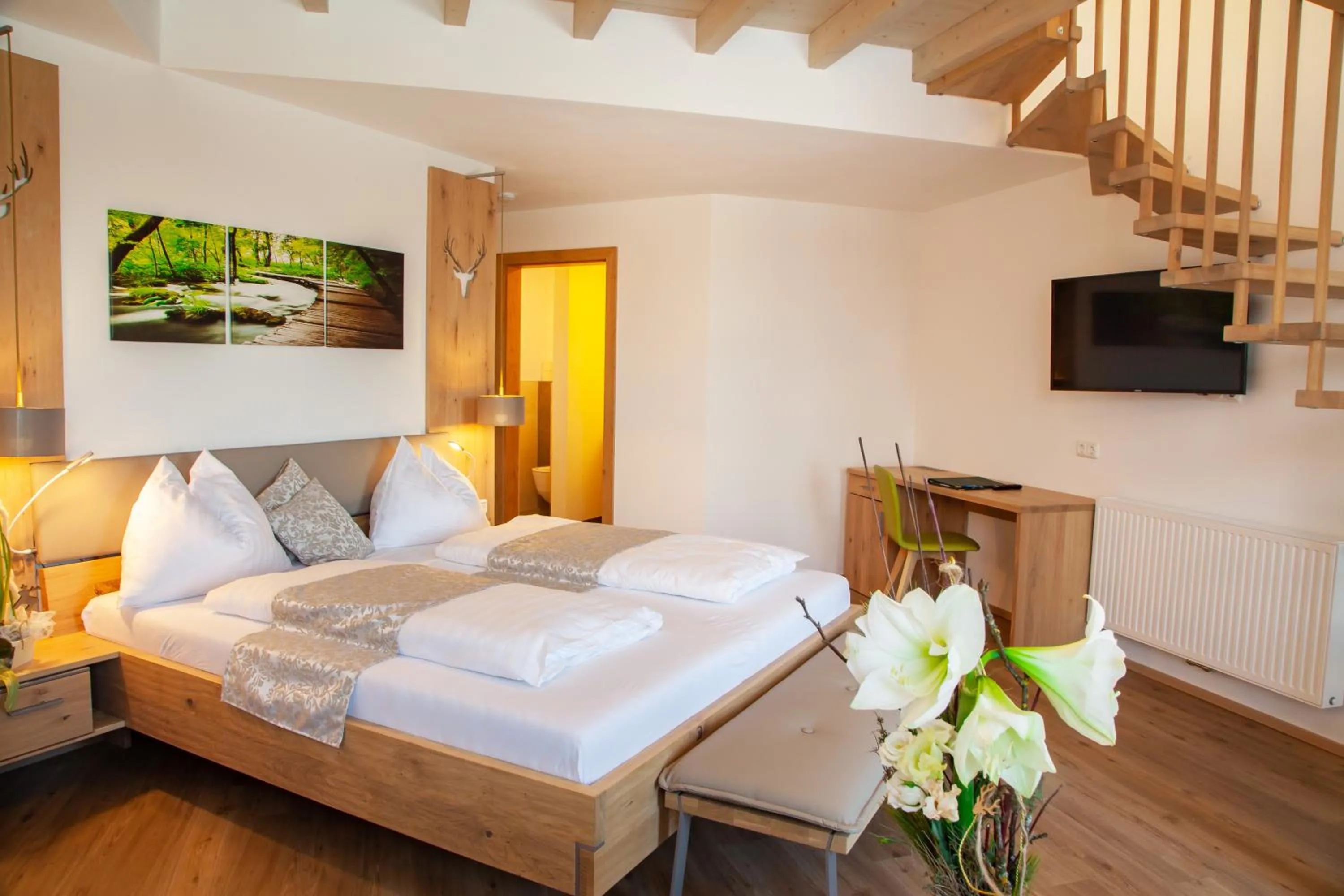 Bed in Hotel Irmgard