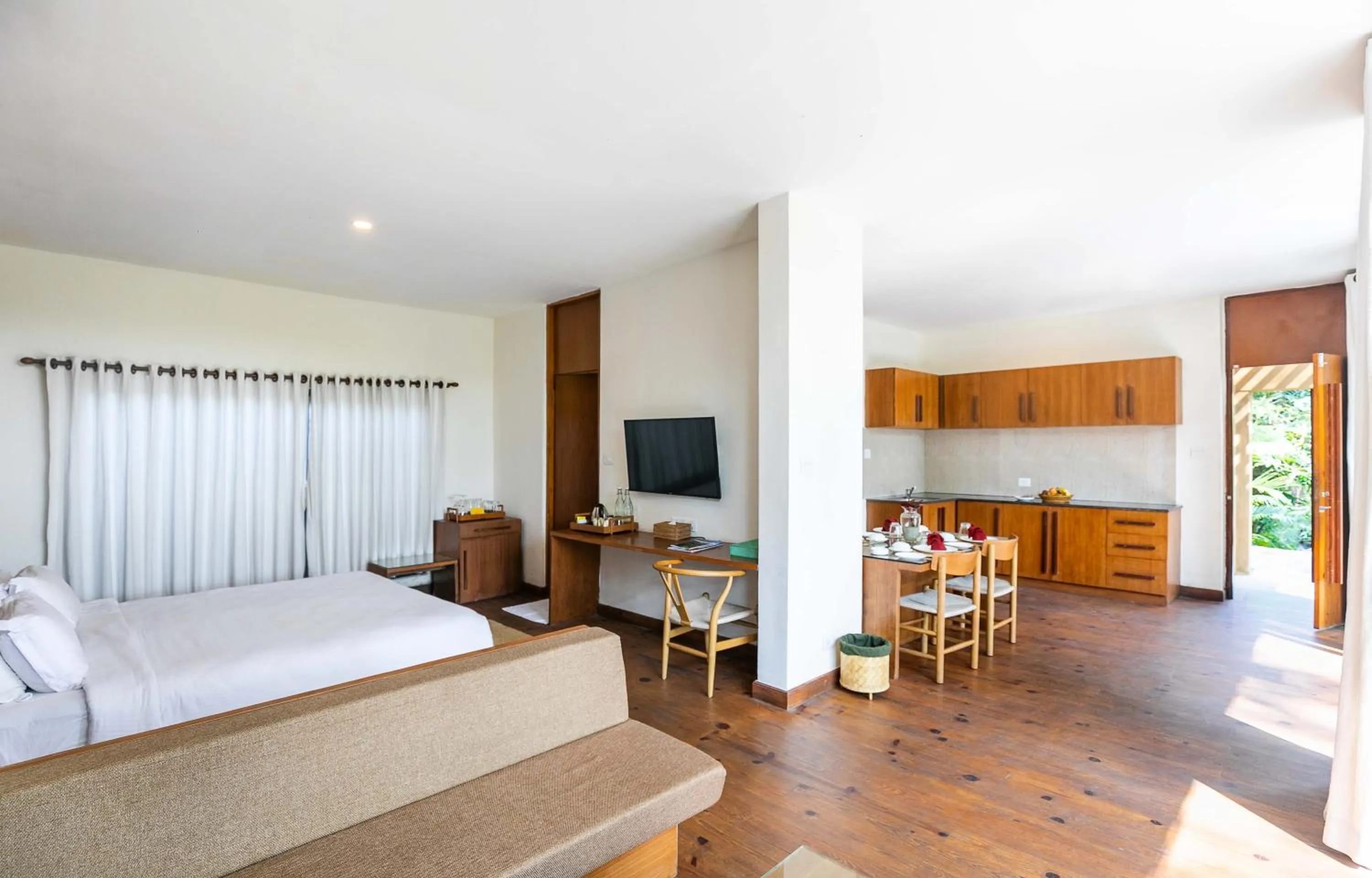 Living room, Bed in Kasara Chitwan