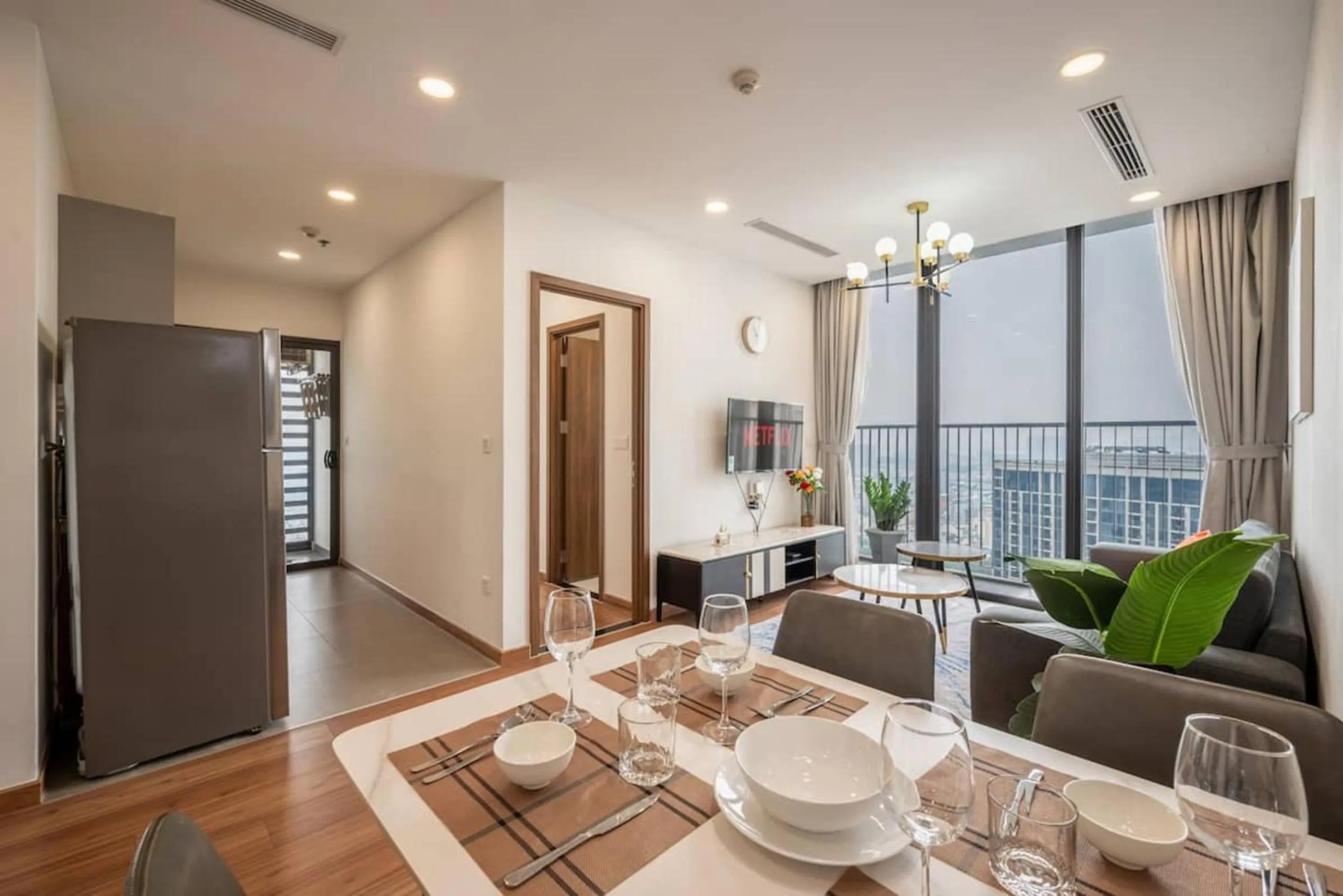 Living room in Eco Green Saigon - Free Gym & Netflix & Pool