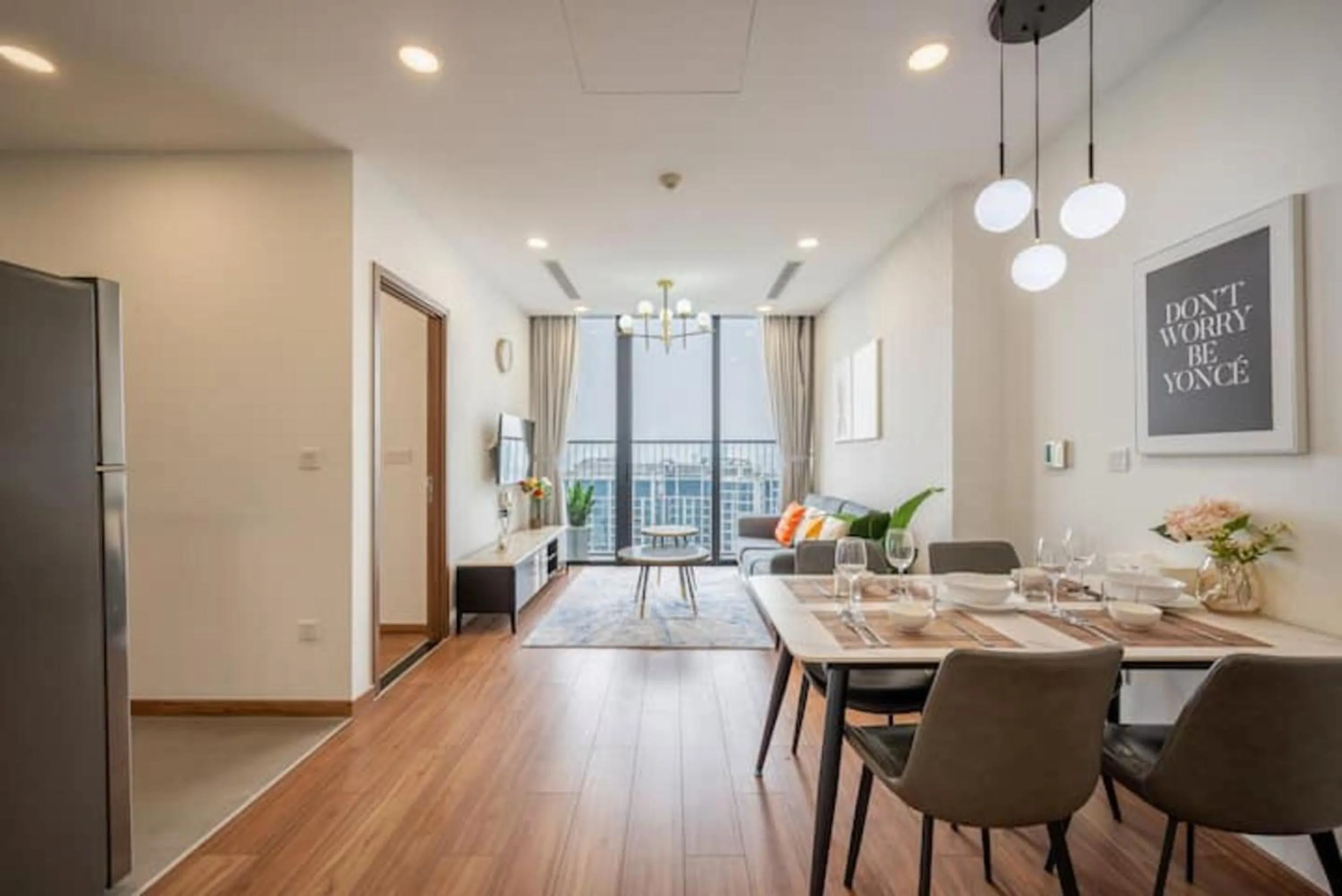 Living room in Eco Green Saigon - Free Gym & Netflix & Pool