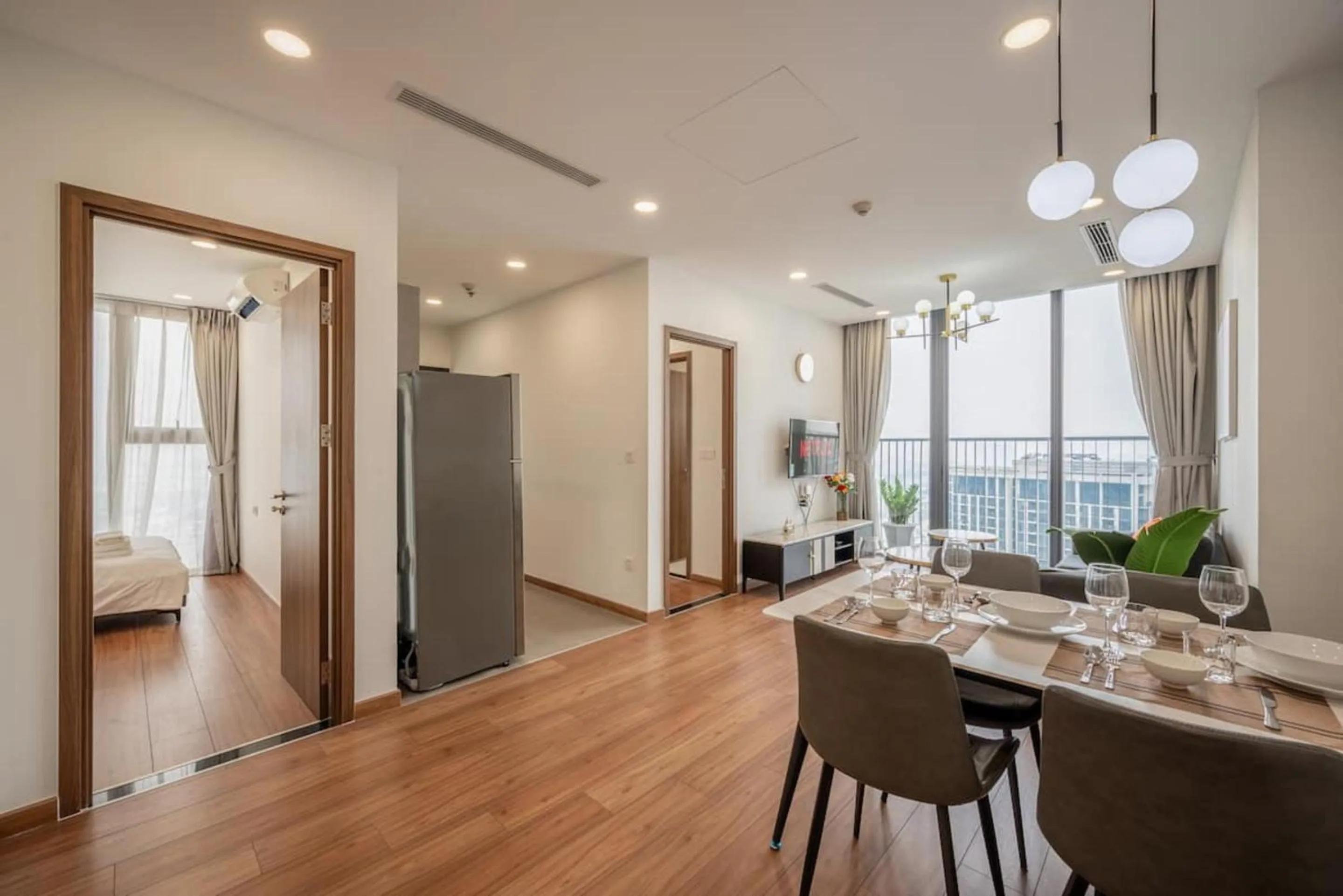 Living room in Eco Green Saigon - Free Gym & Netflix & Pool