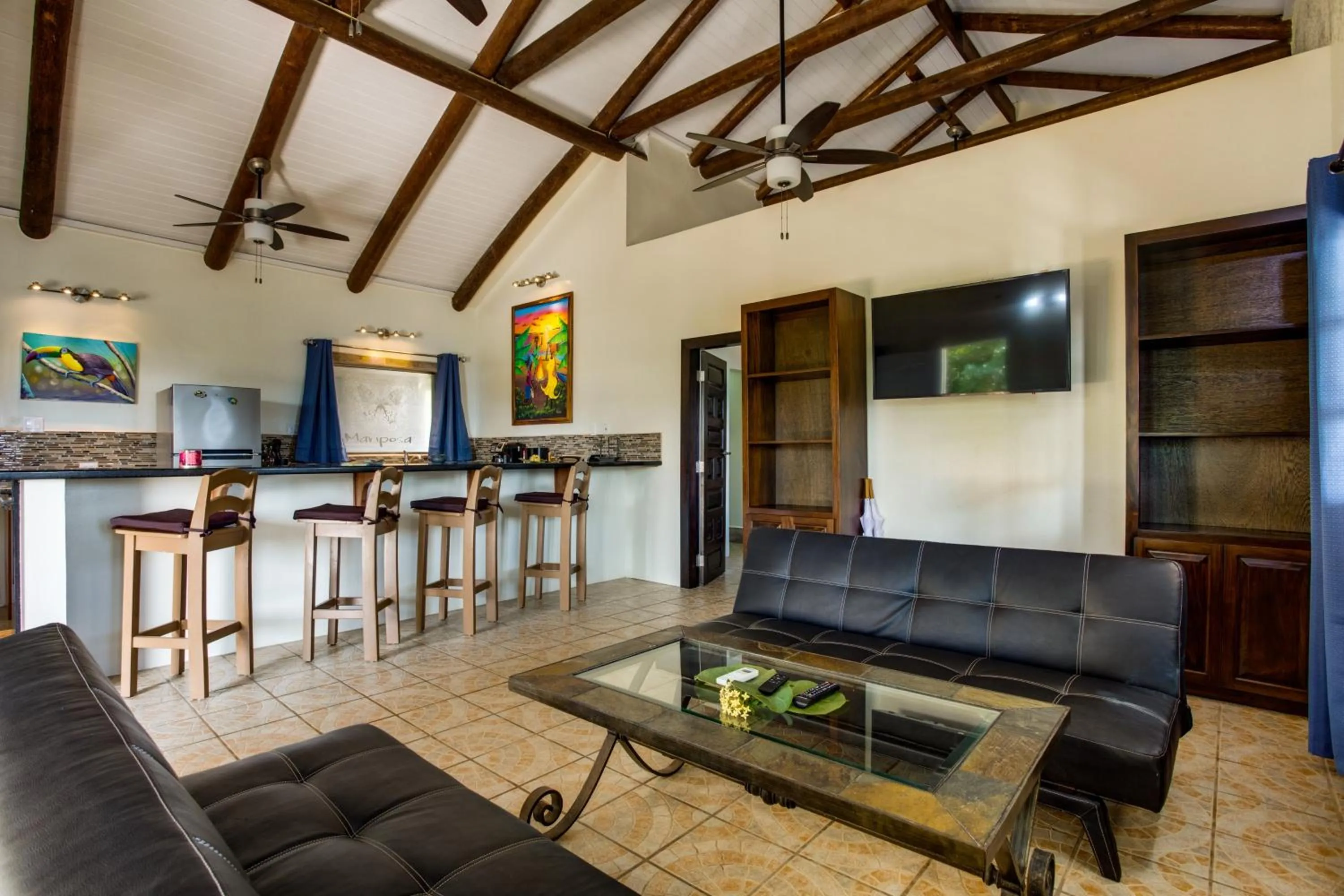 Living room in Mariposa Belize Beach Resort