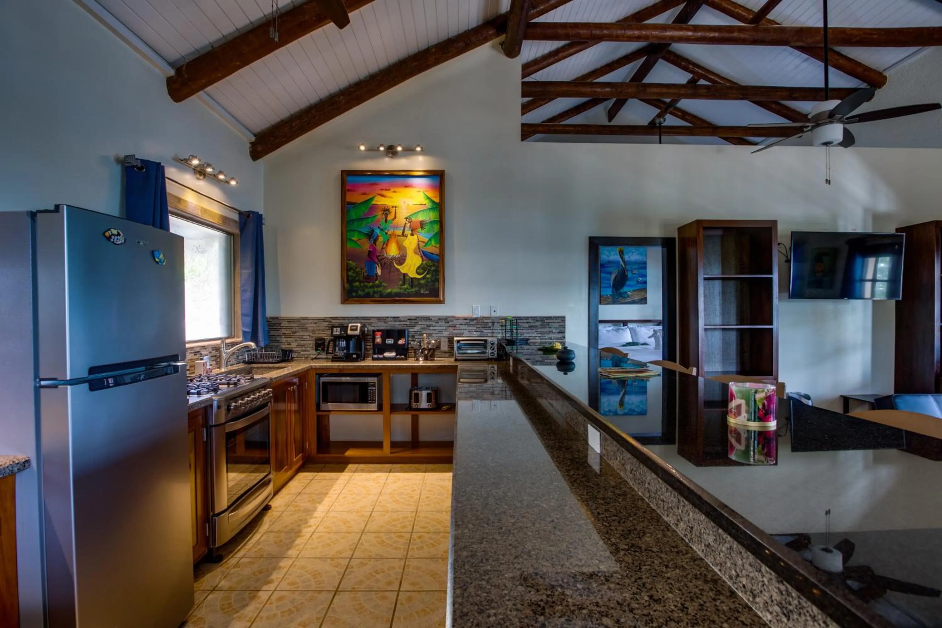 kitchen in Mariposa Belize Beach Resort