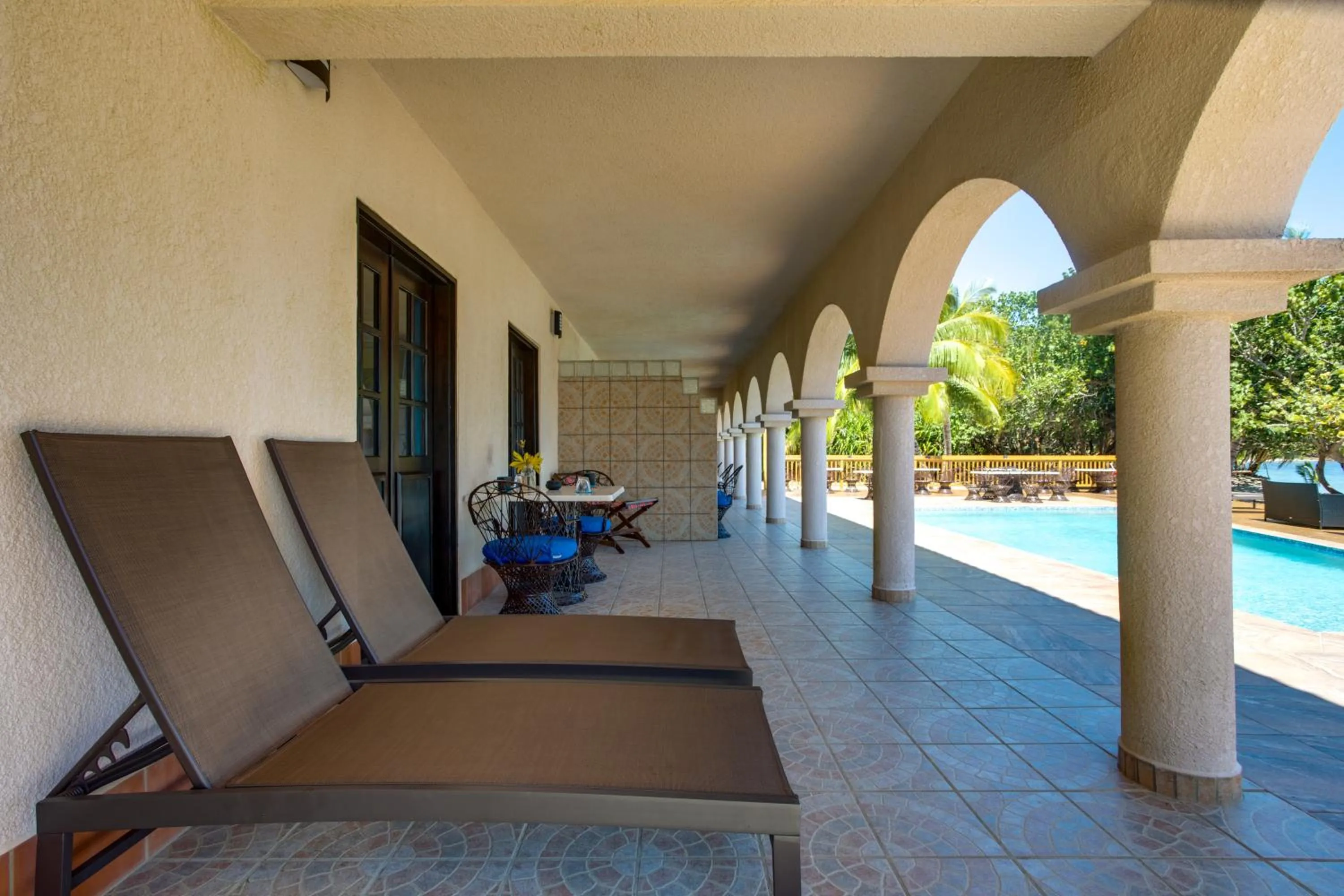 Patio in Mariposa Belize Beach Resort