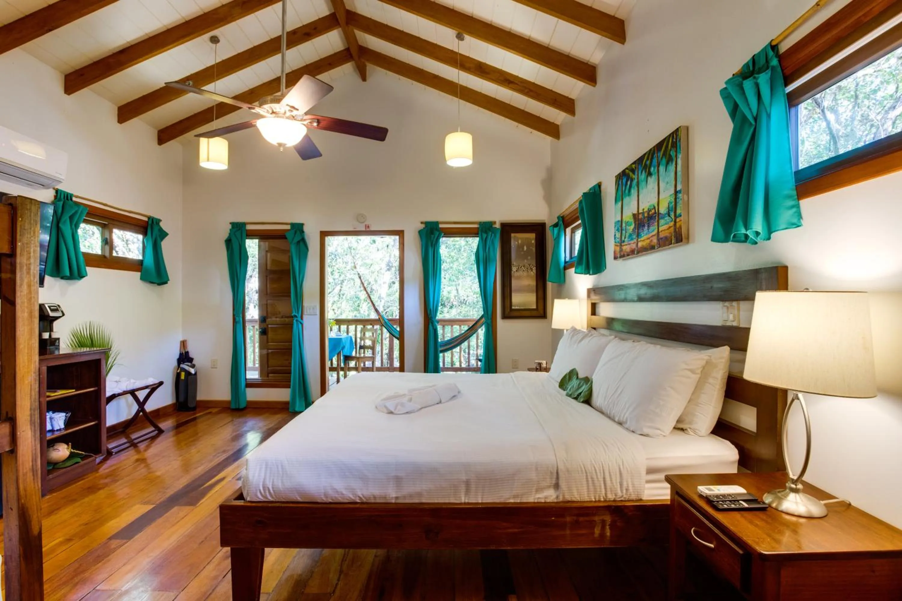 Bed in Mariposa Belize Beach Resort