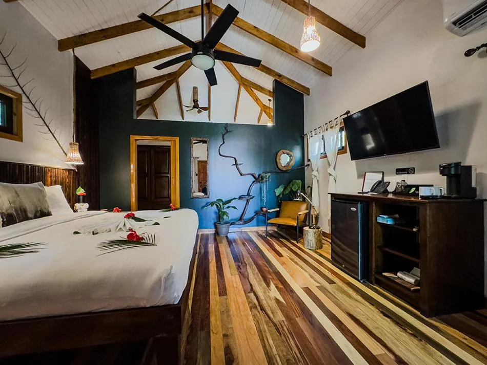 Bed in Mariposa Belize Beach Resort