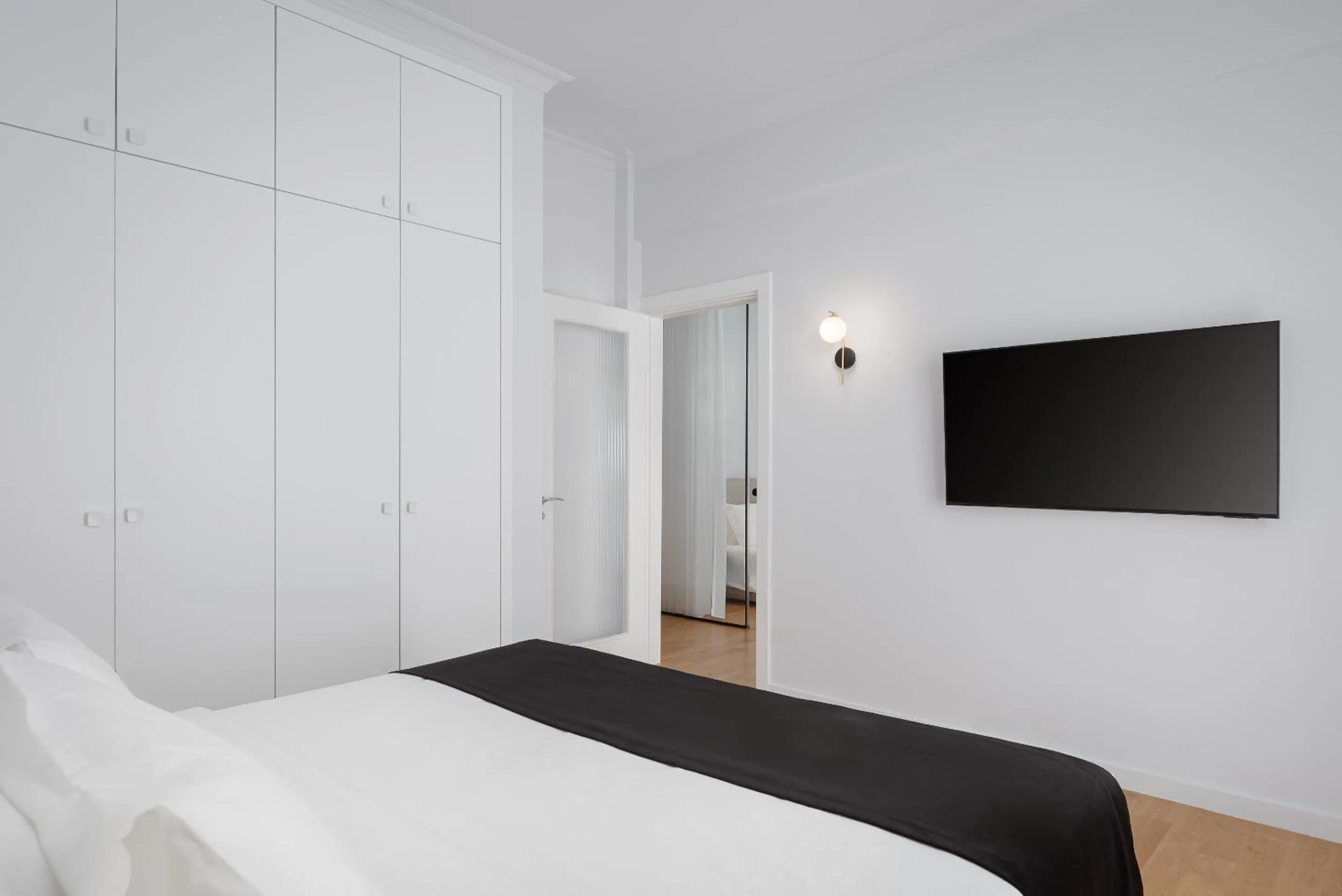 Bed in Acropolis Classy Apartments