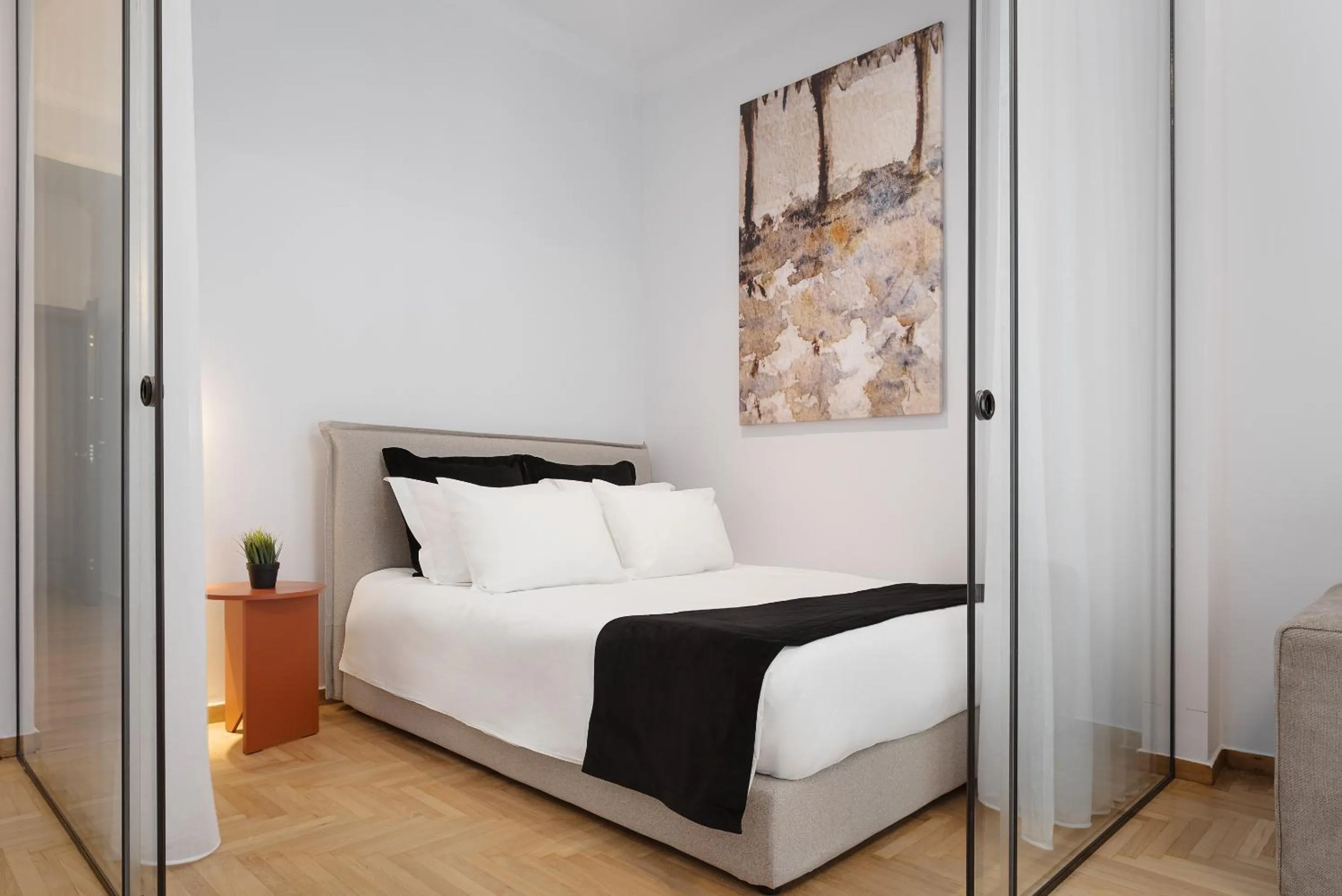 Bed in Acropolis Classy Apartments