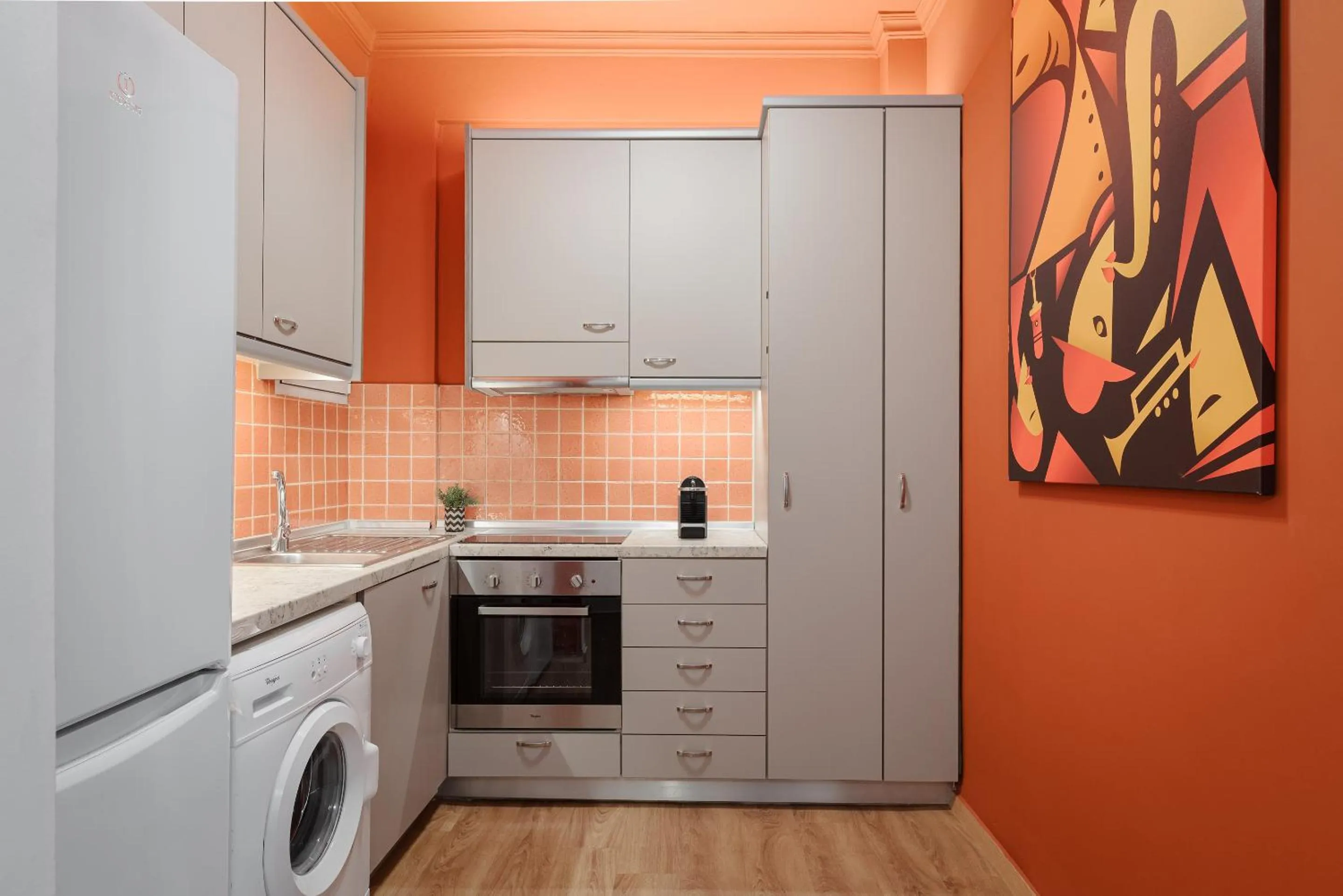 Kitchen or kitchenette in Acropolis Classy Apartments