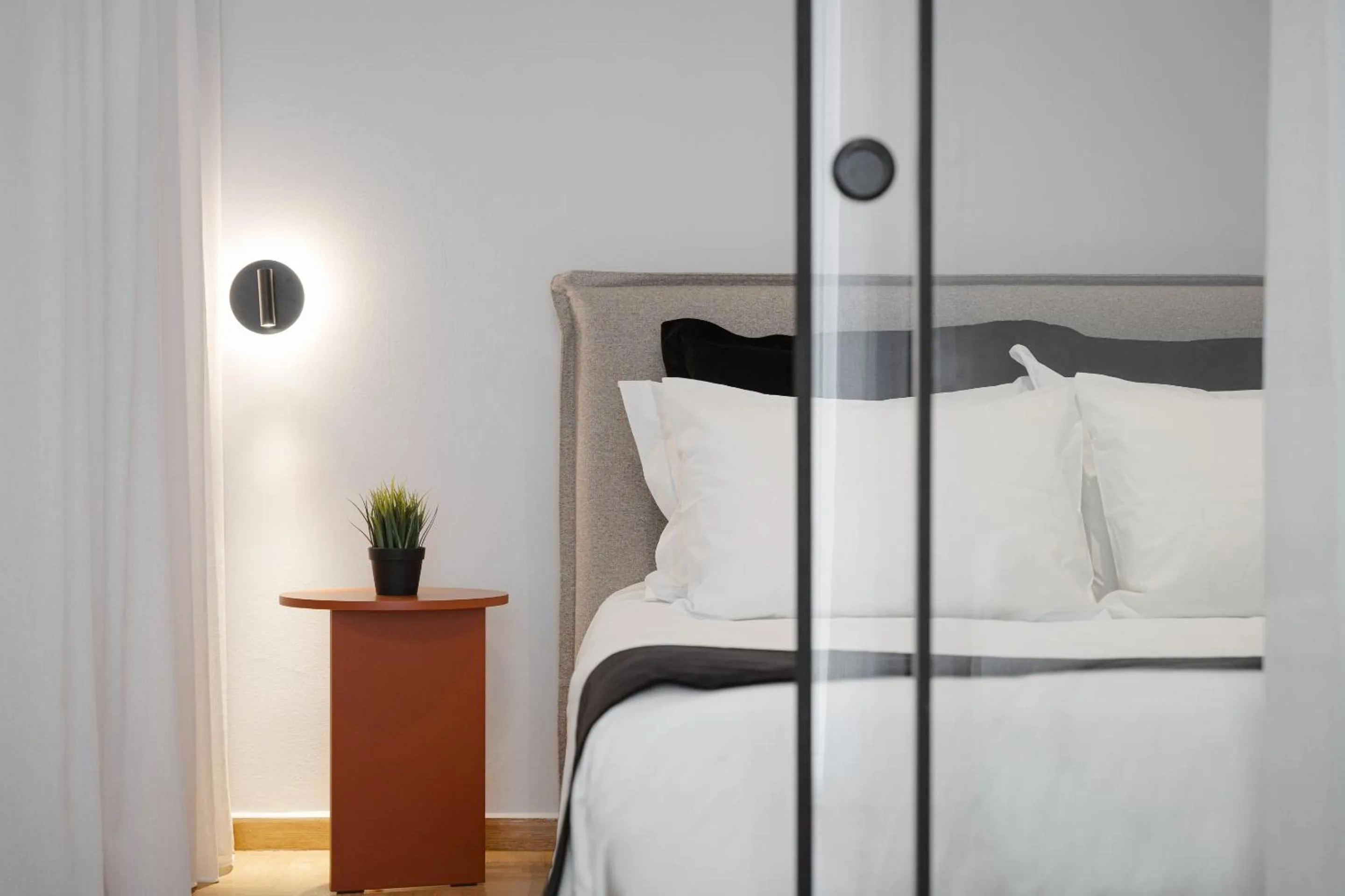 Bed in Acropolis Classy Apartments