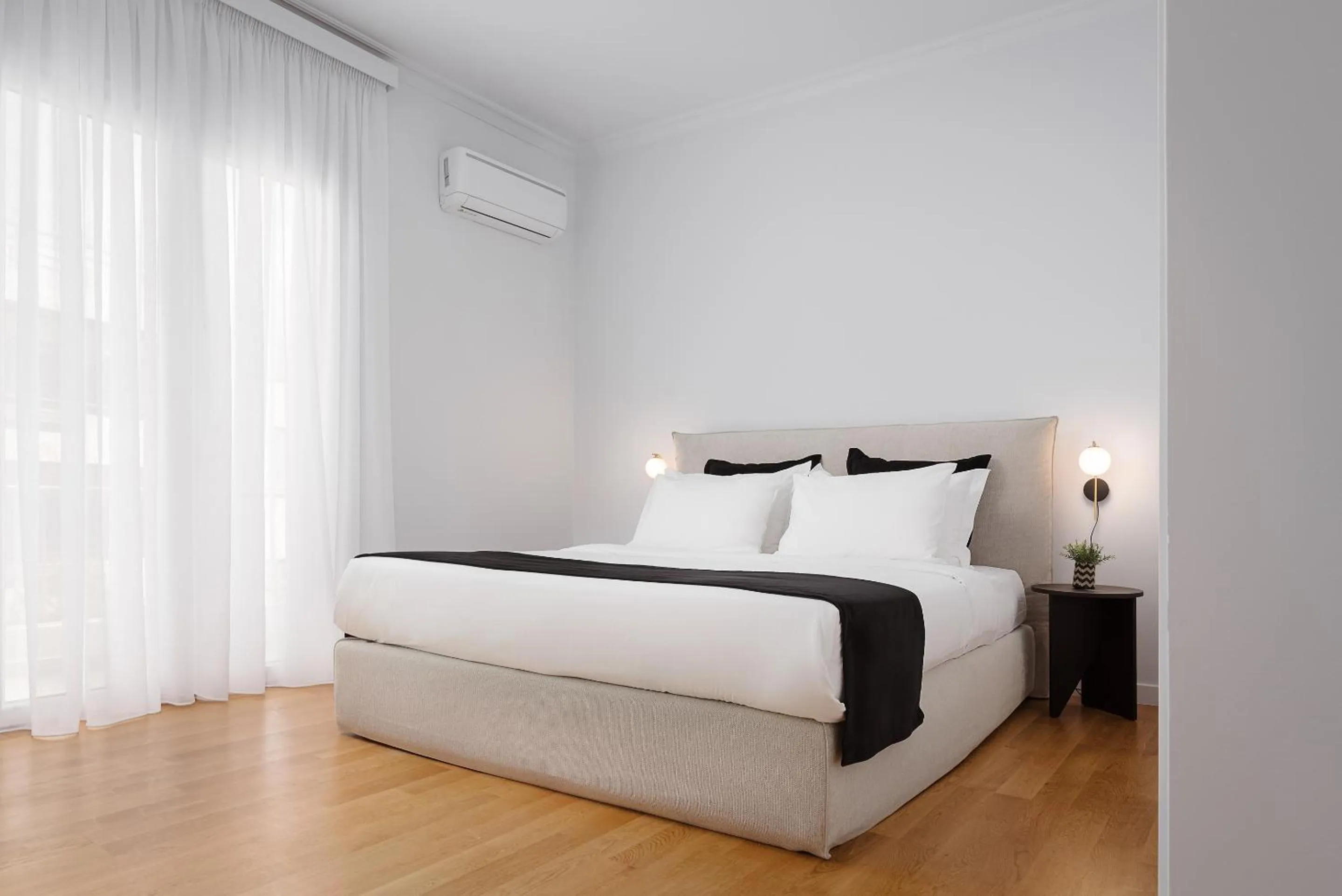 Bed in Acropolis Classy Apartments