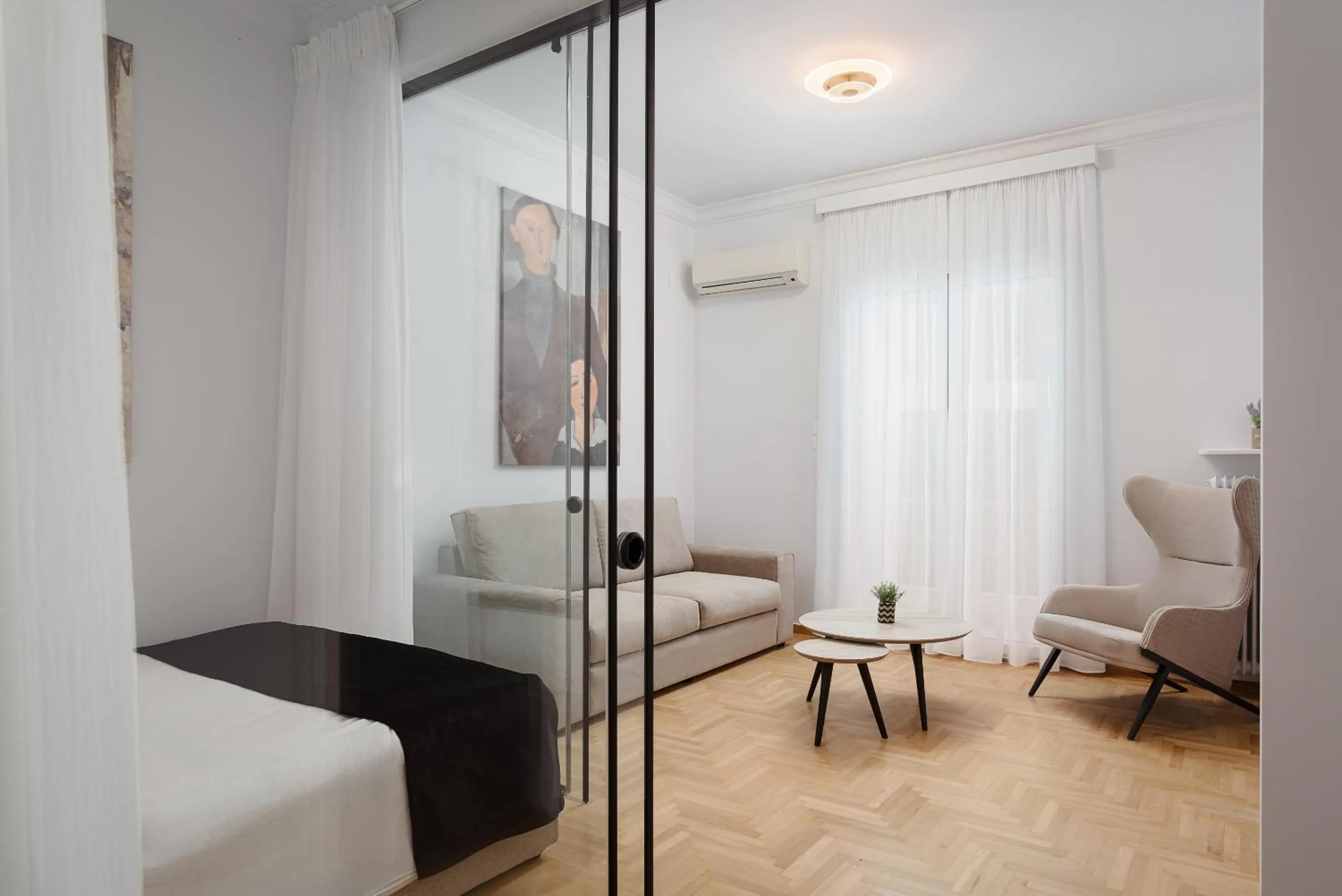 Bed in Acropolis Classy Apartments