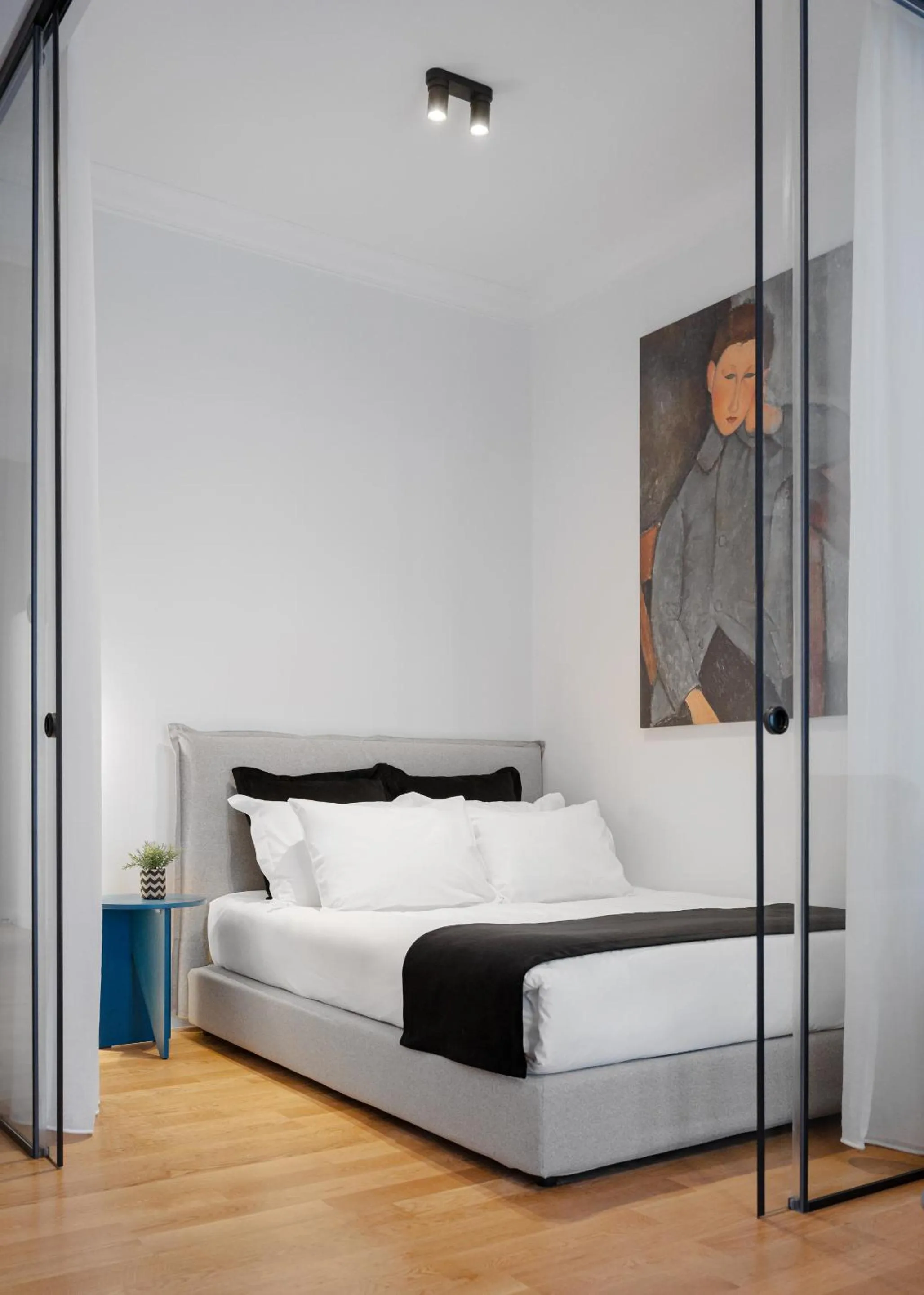 Bed in Acropolis Classy Apartments